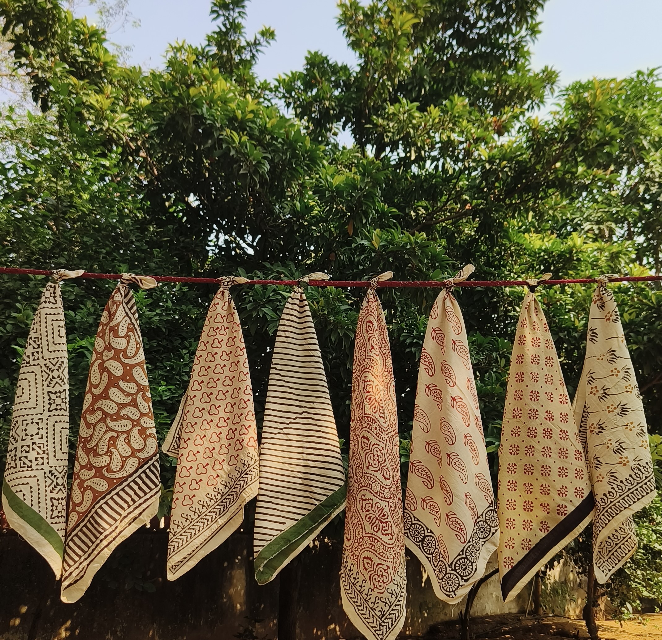 Handmade Geometric Pattern Cotton Throw Blanket