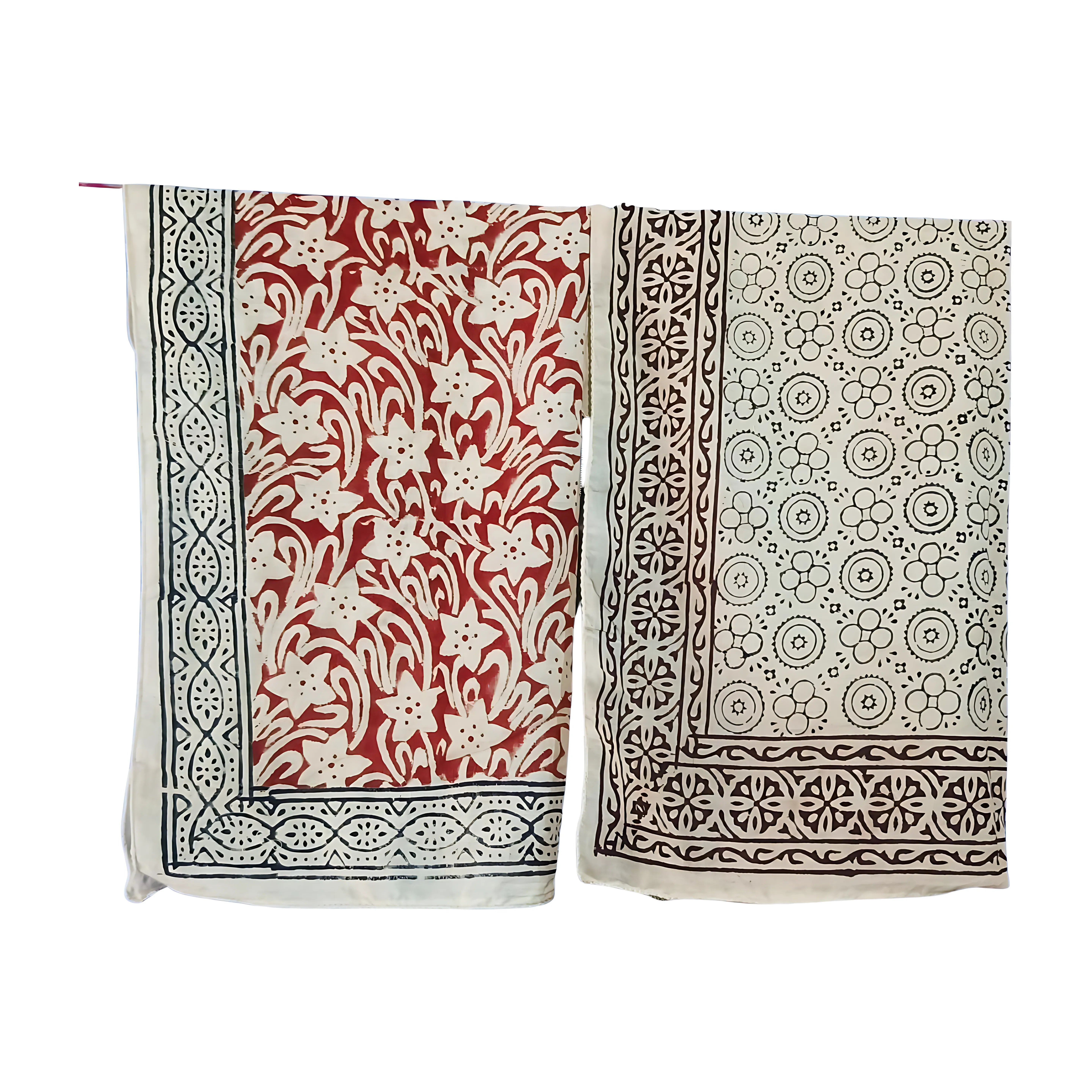 Eco-Friendly Block Print Bandanas – Set of 5 Organic Cotton Scarves
