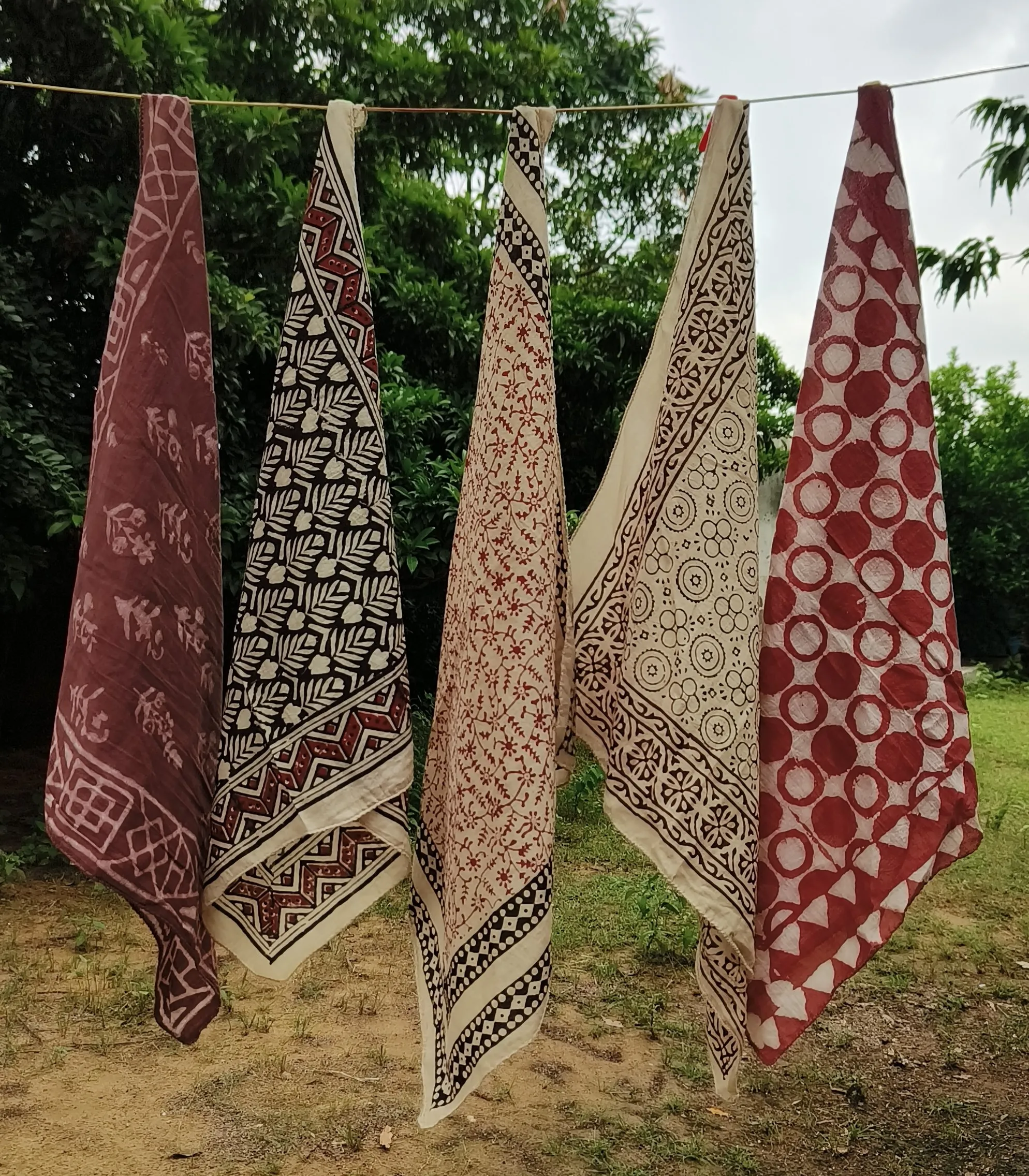 Handcrafted Cotton Block Print Scarves