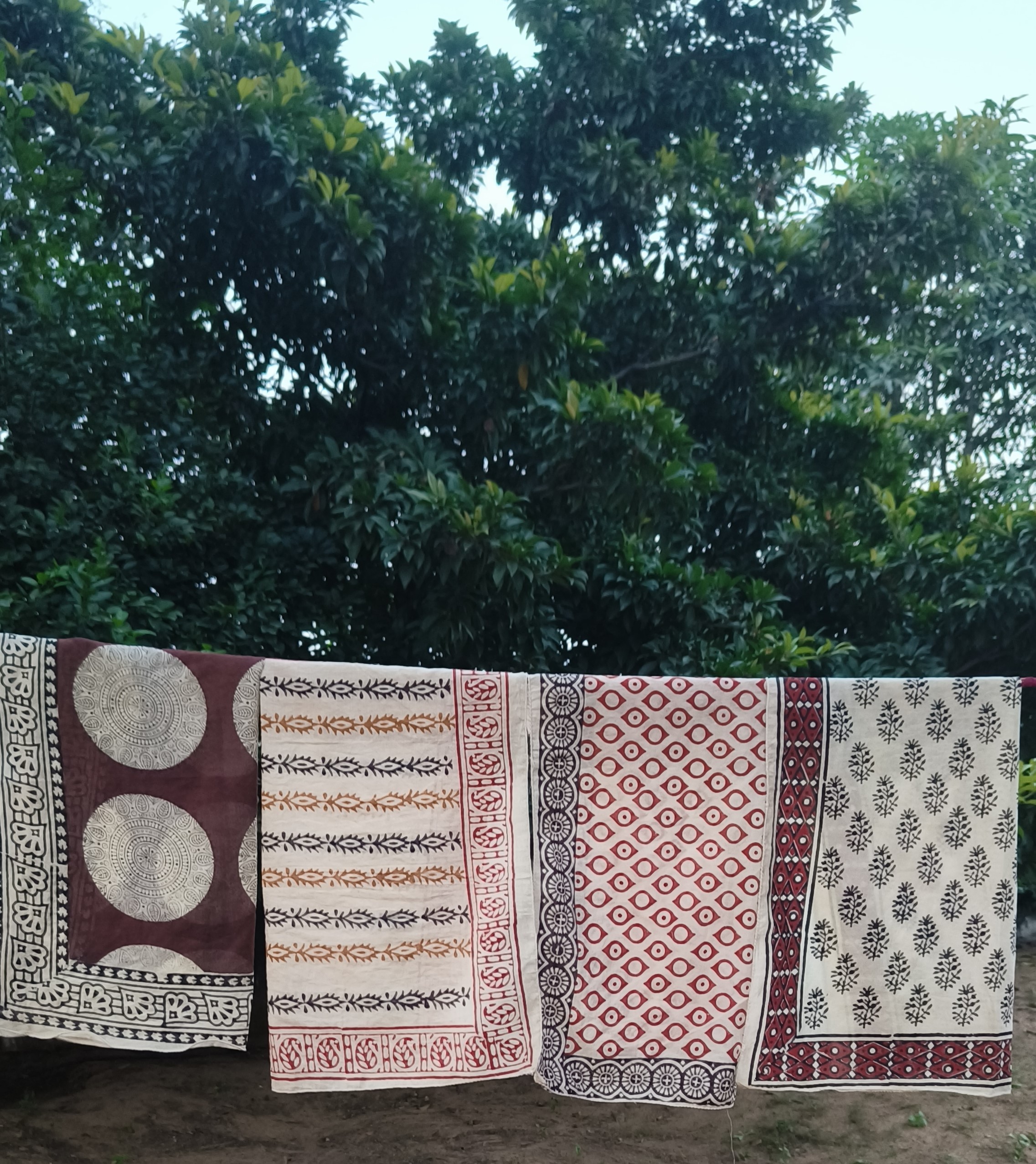 Handmade Block Printed Cotton Tablecloth