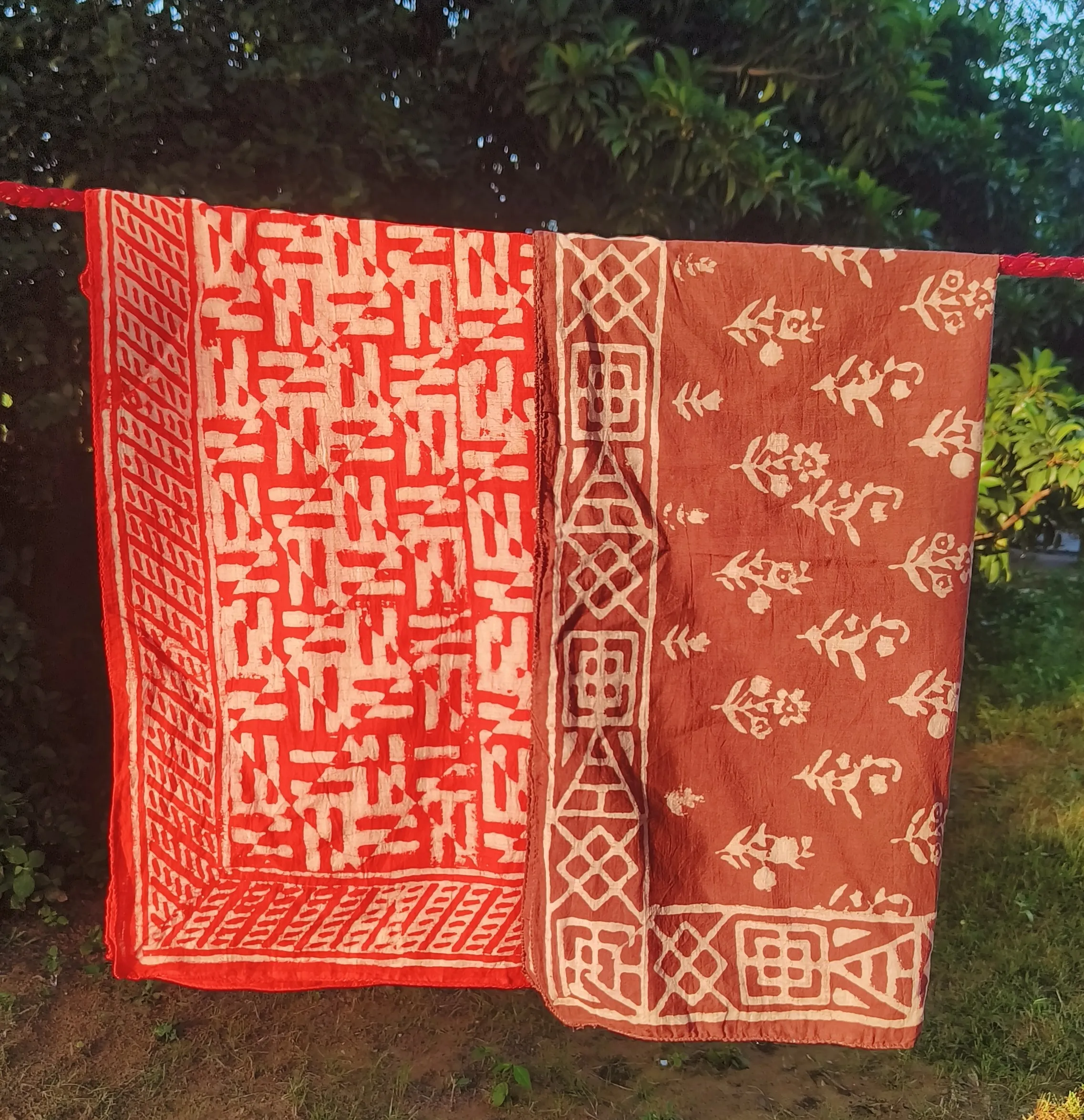 Handcrafted Printed Scarves Set
