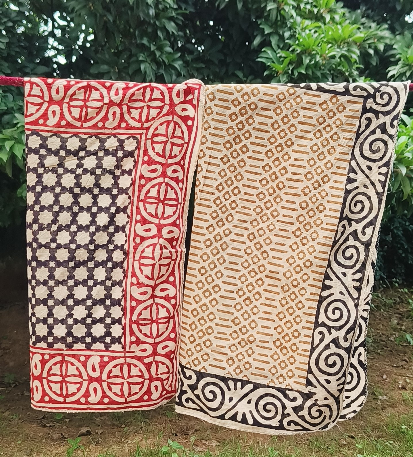 Handmade Printed Cotton Scarves