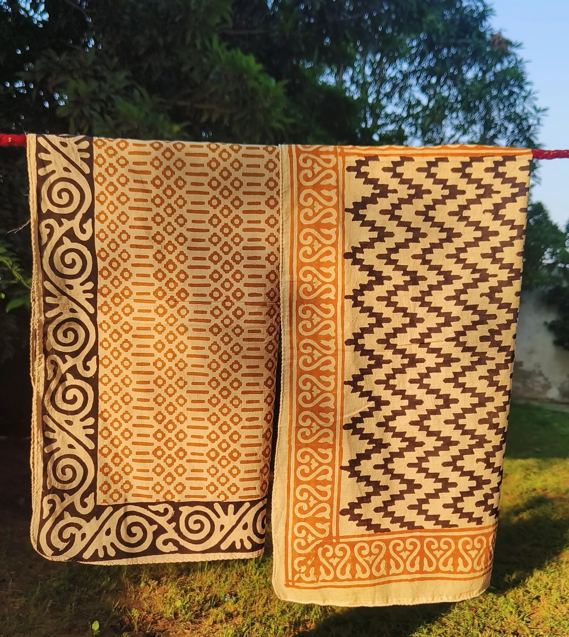 Handmade Printed Cotton Scarves