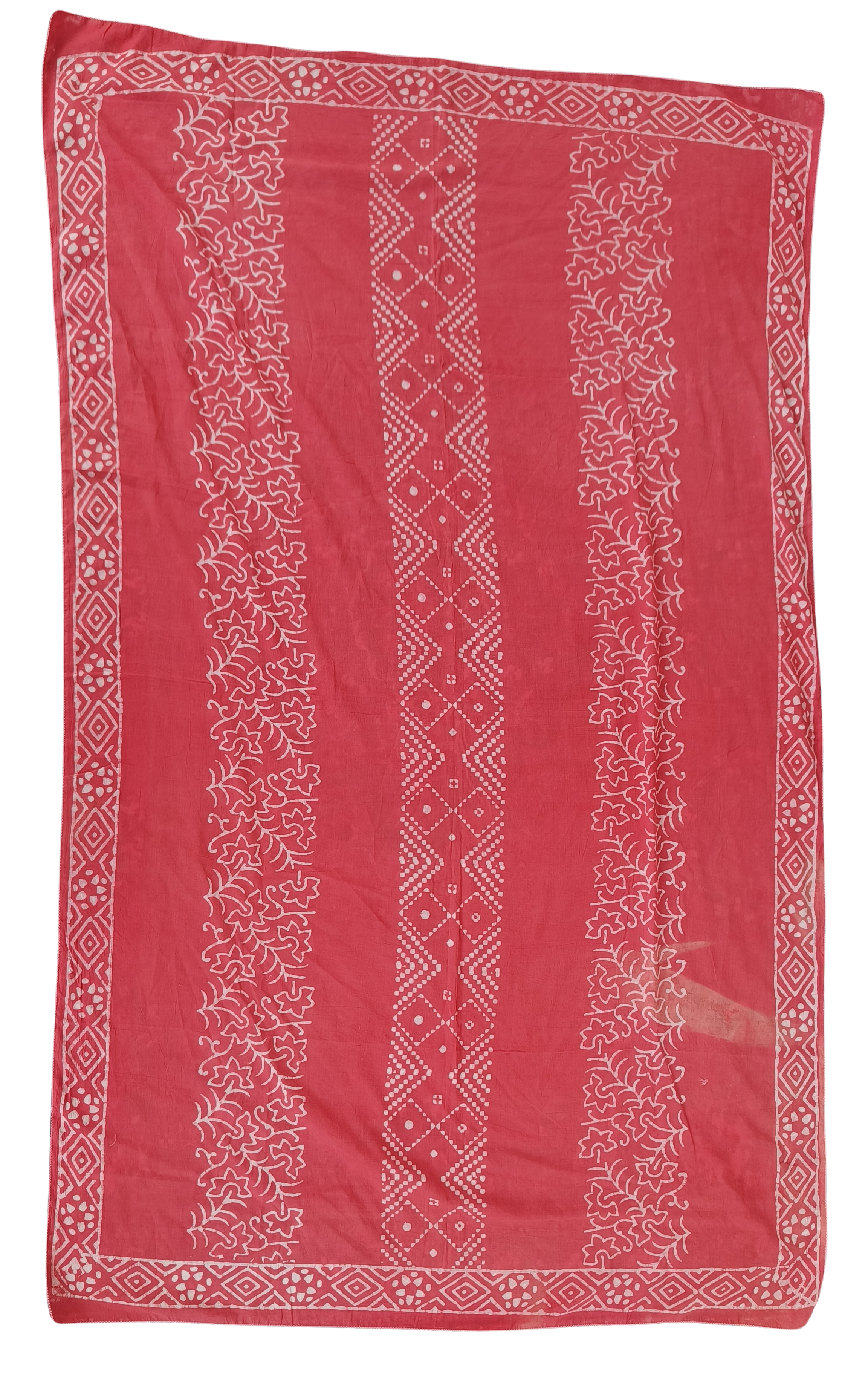 Red Printed Cotton Scarf