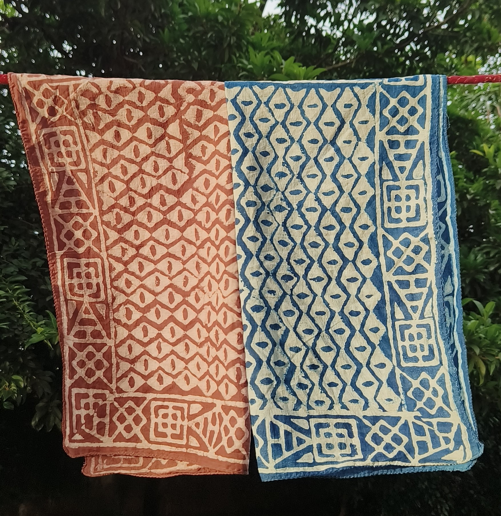 Handcrafted Geometric Pattern Towels