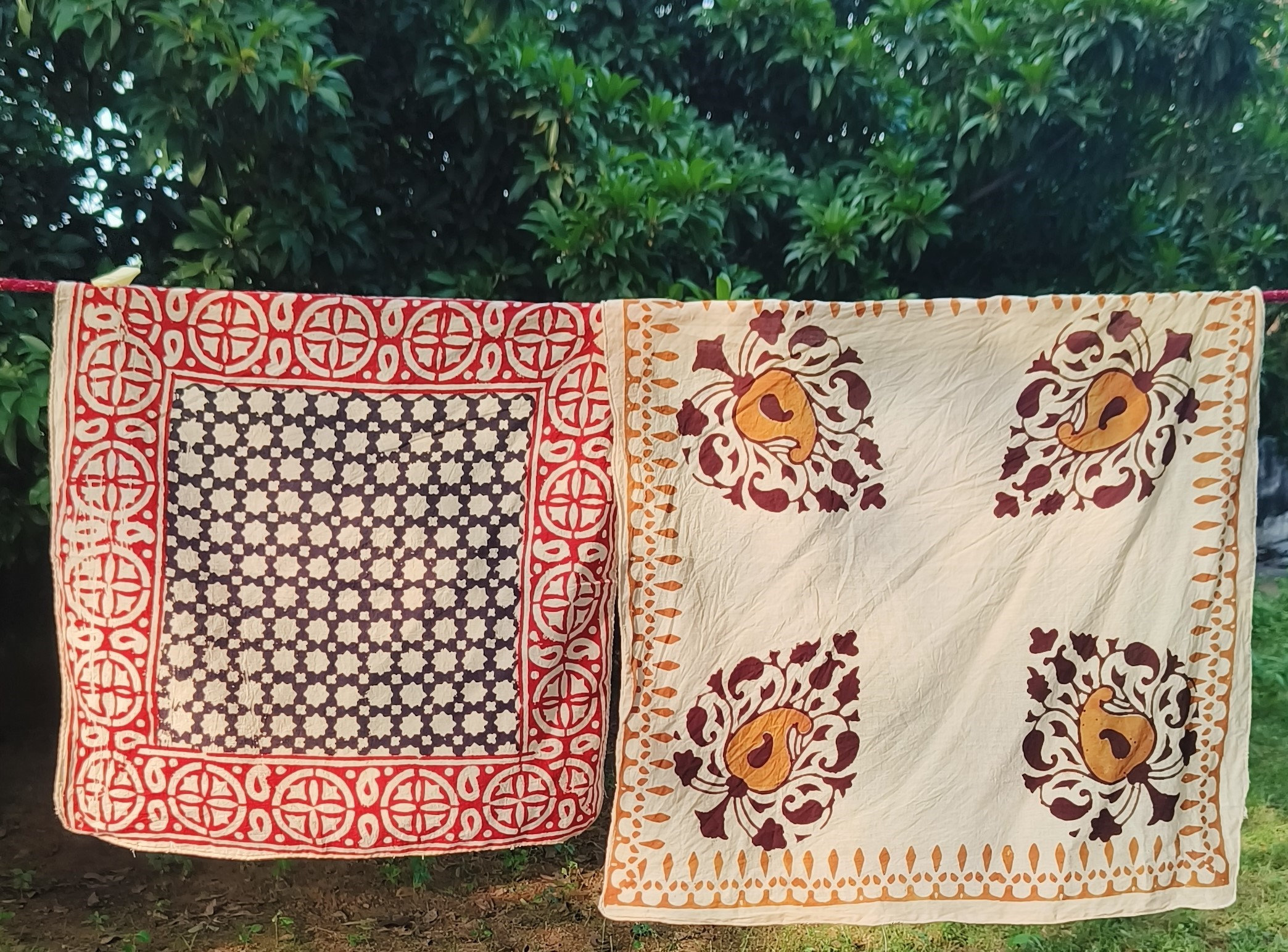 Handmade Block Print Cotton Scarves