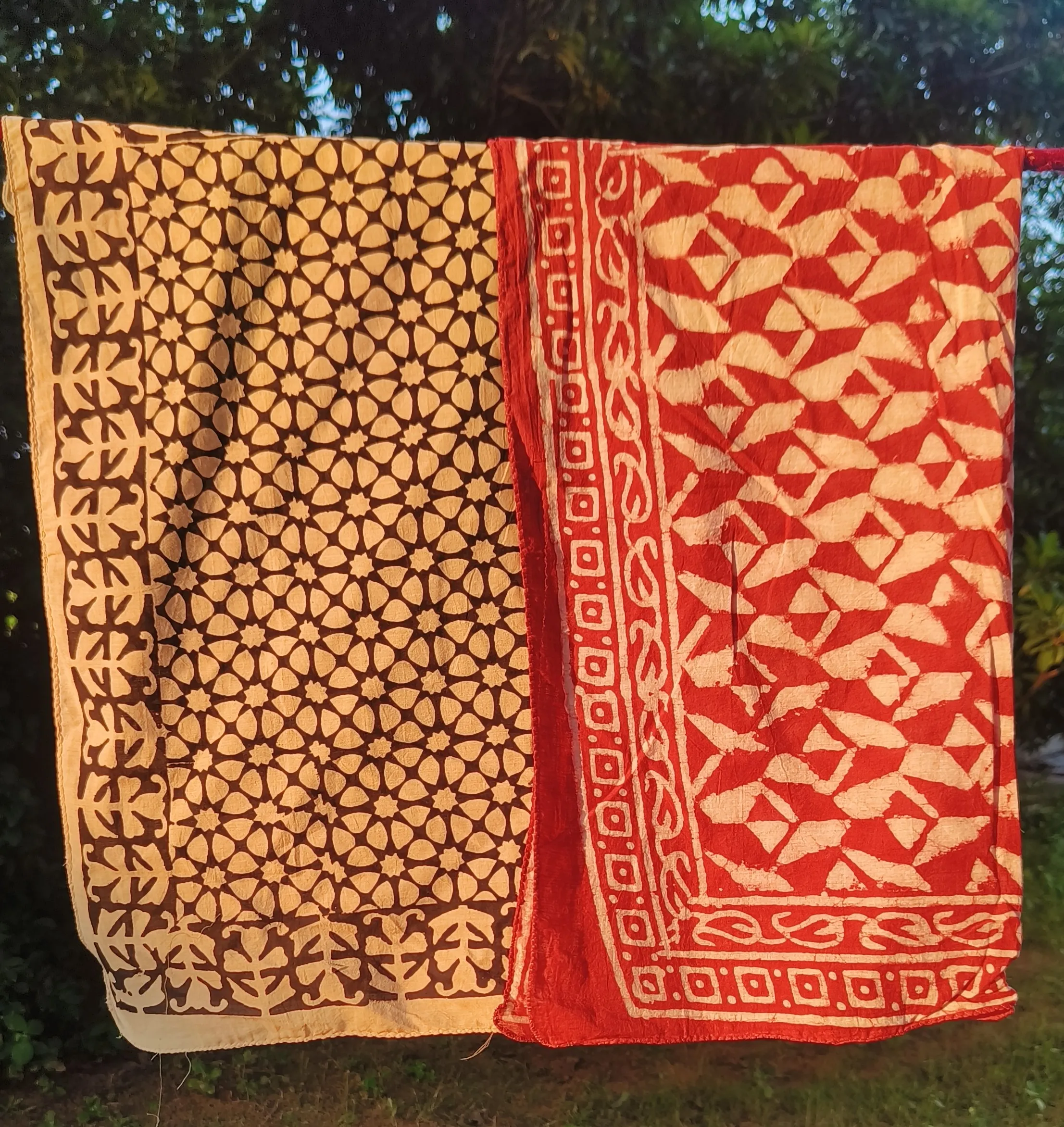 Handmade Block Print Cotton Scarves