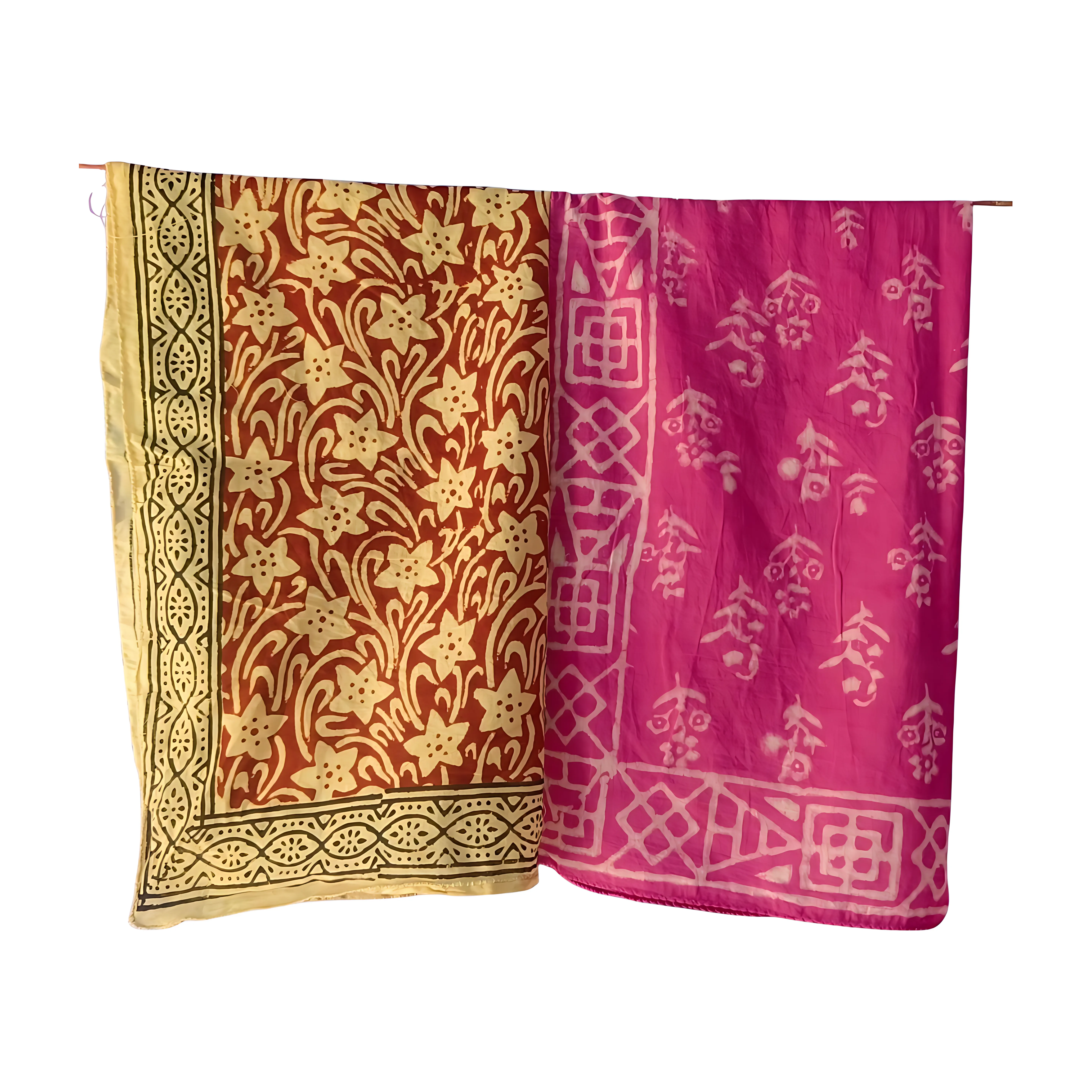 Unisex Block Print Bandanas (Set of 5) – Handmade Cotton Scarf Pack