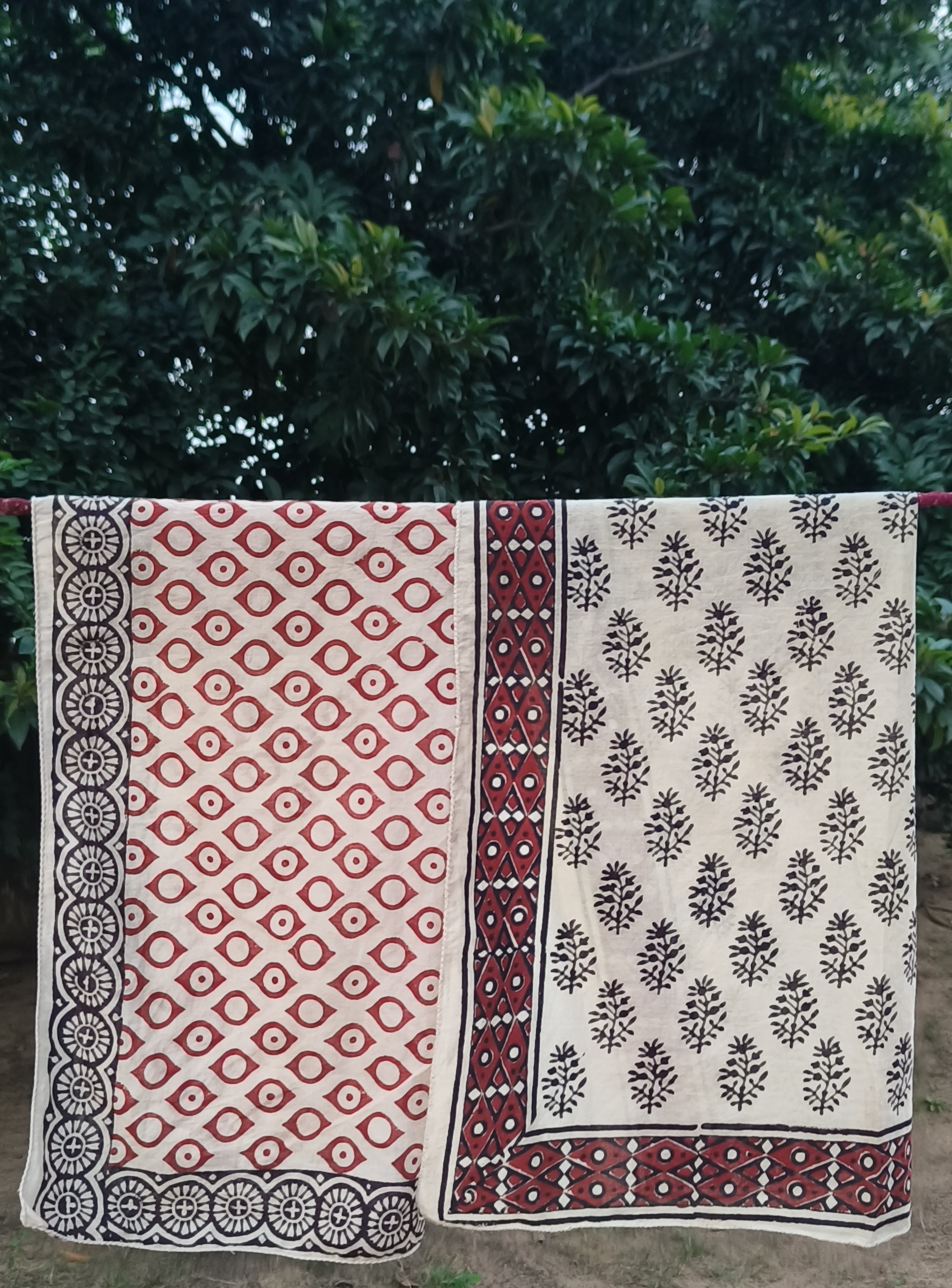Handmade Block Printed Cotton Tablecloth