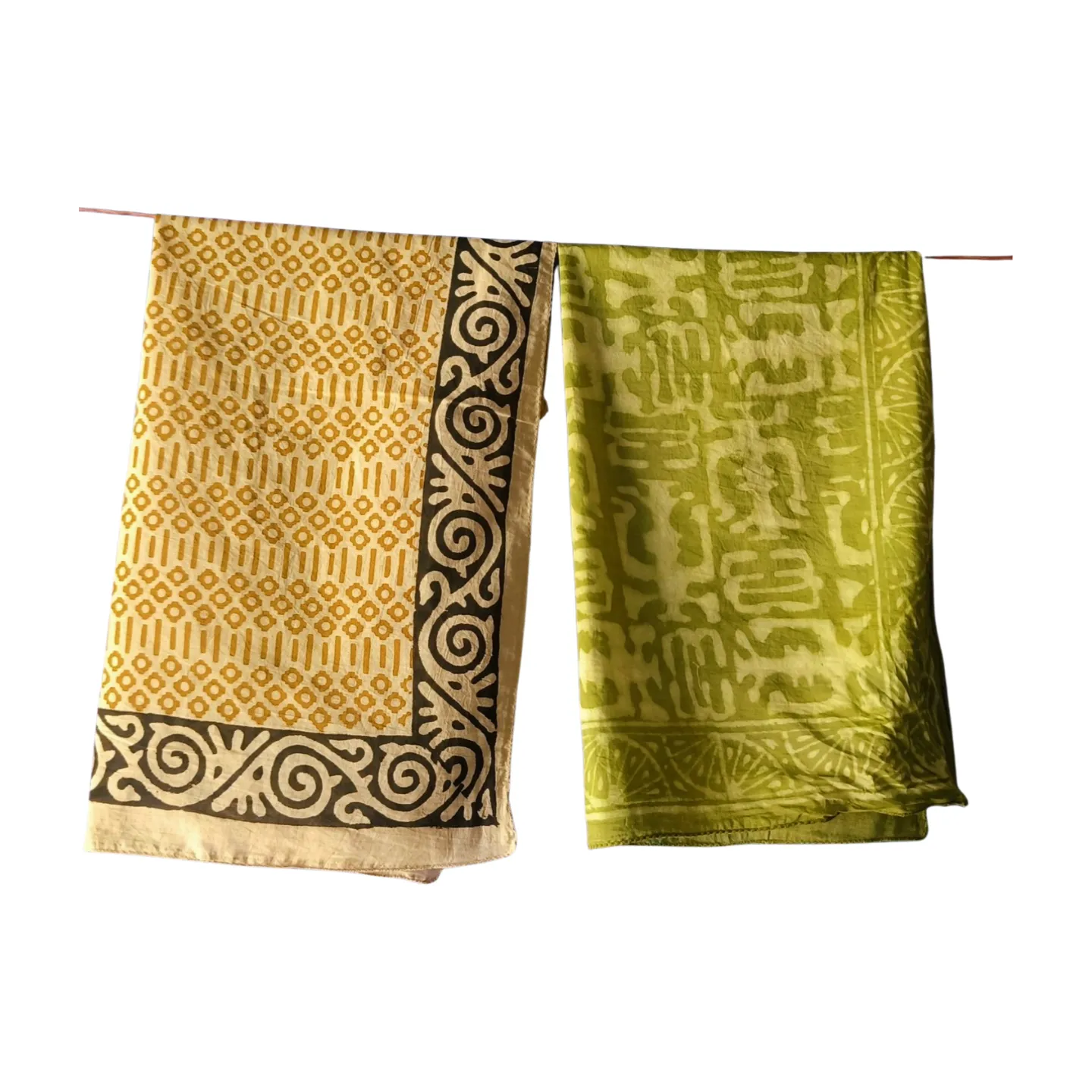 Eco-Dye Bandana Bundle – Pack of 5 Handcrafted Block Print Scarves