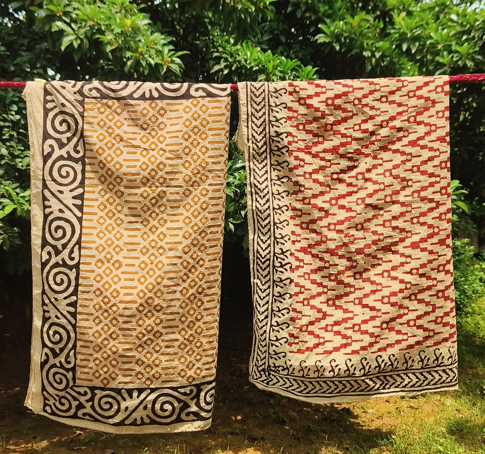 Handcrafted Cotton Block Print Scarves