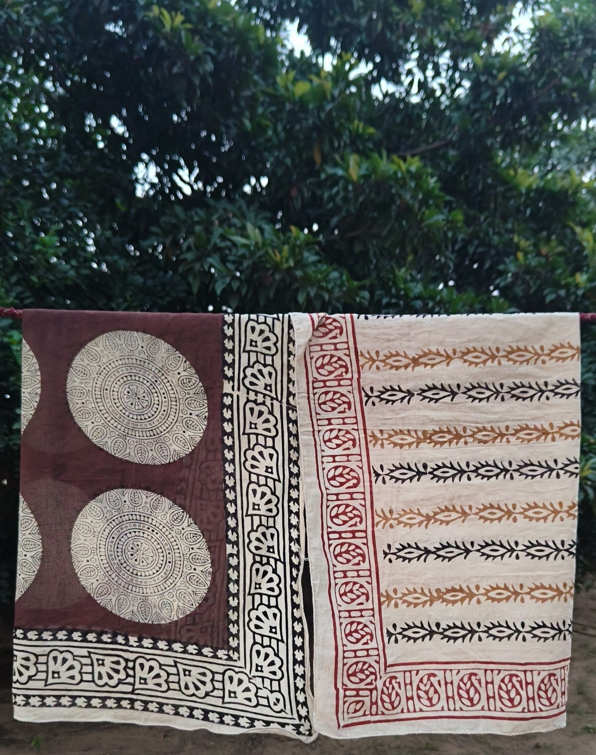 Handmade Block Printed Cotton Tablecloth