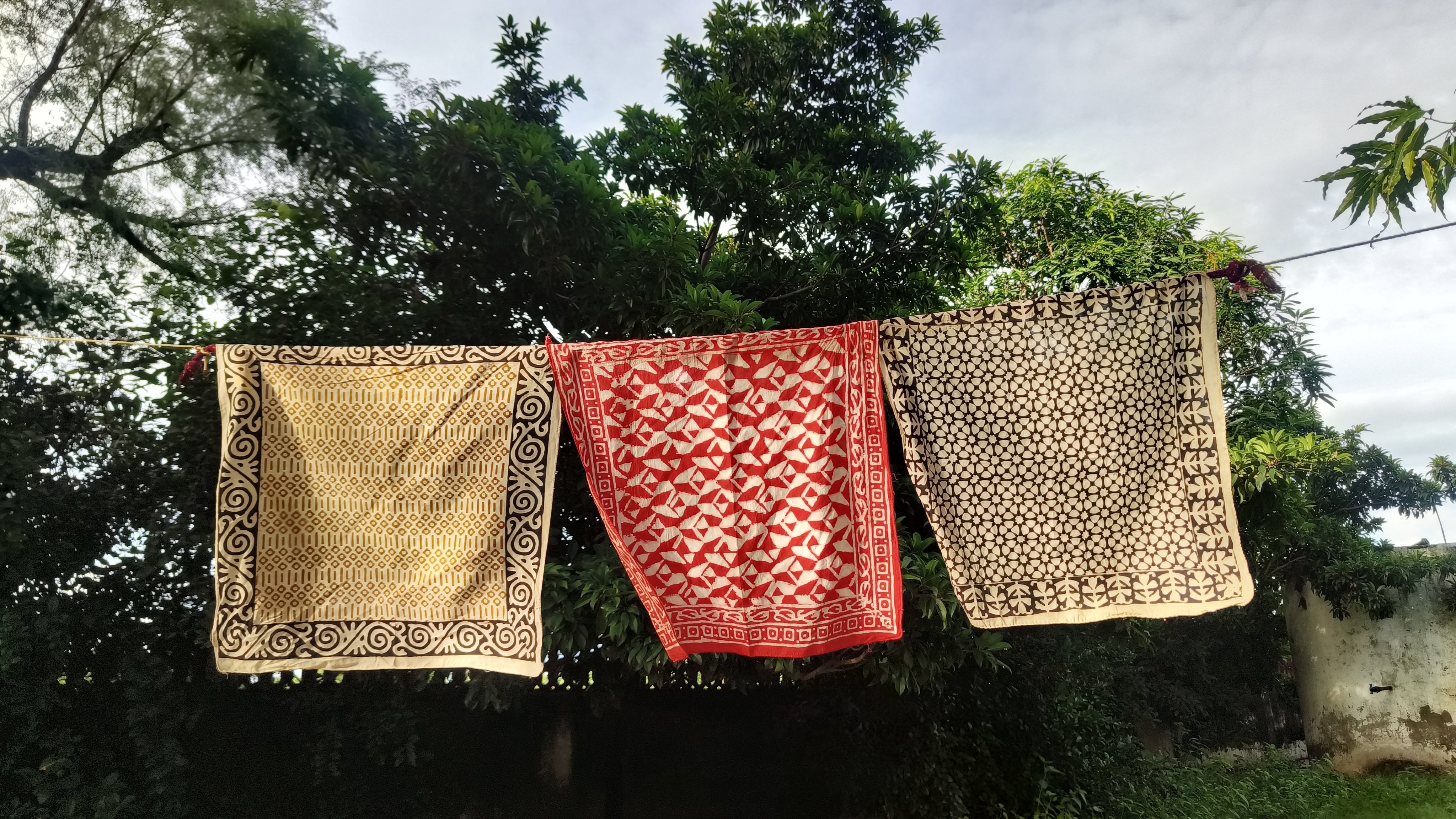 Handmade Printed Cotton Scarves