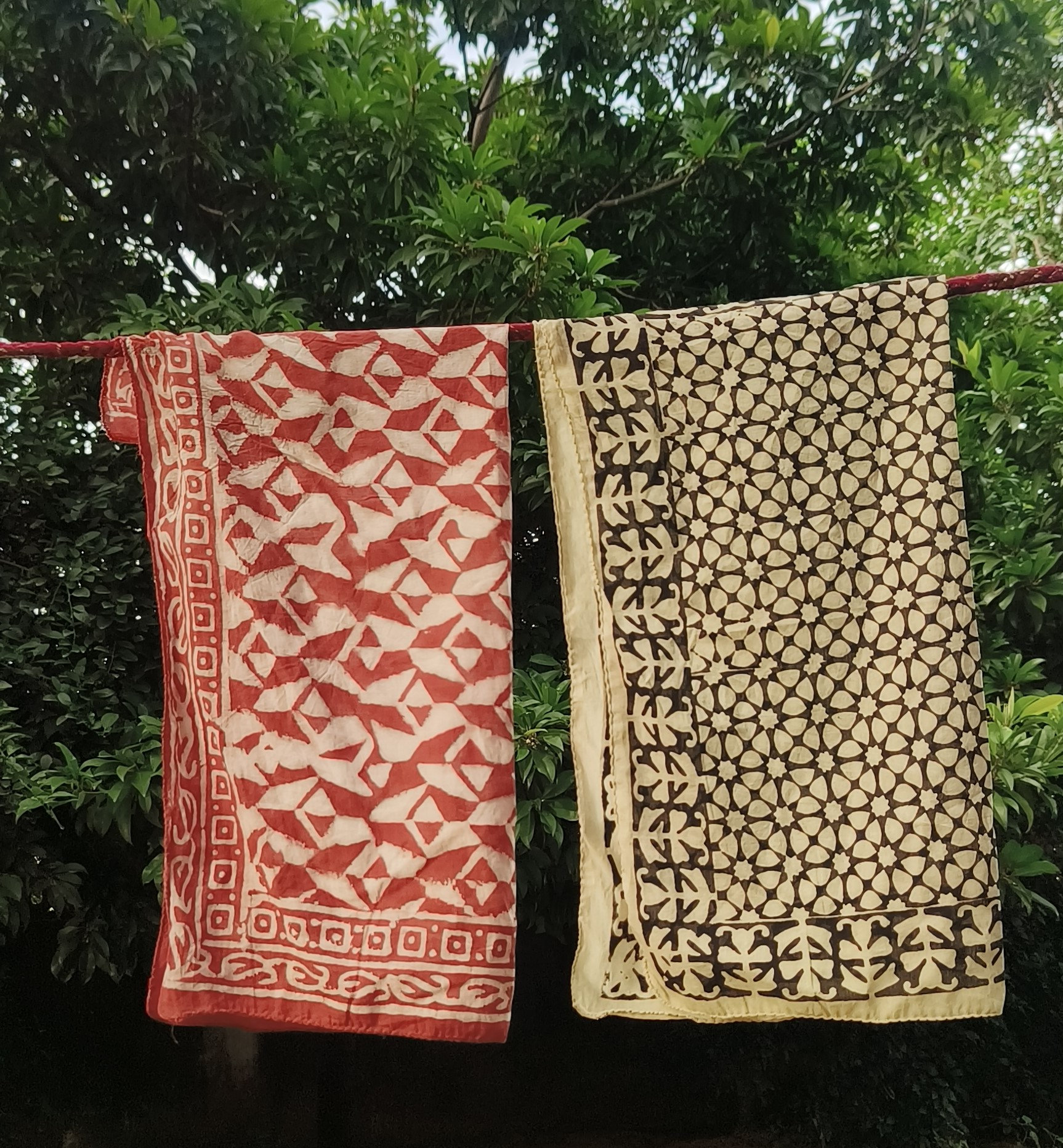 Handmade Printed Cotton Scarves