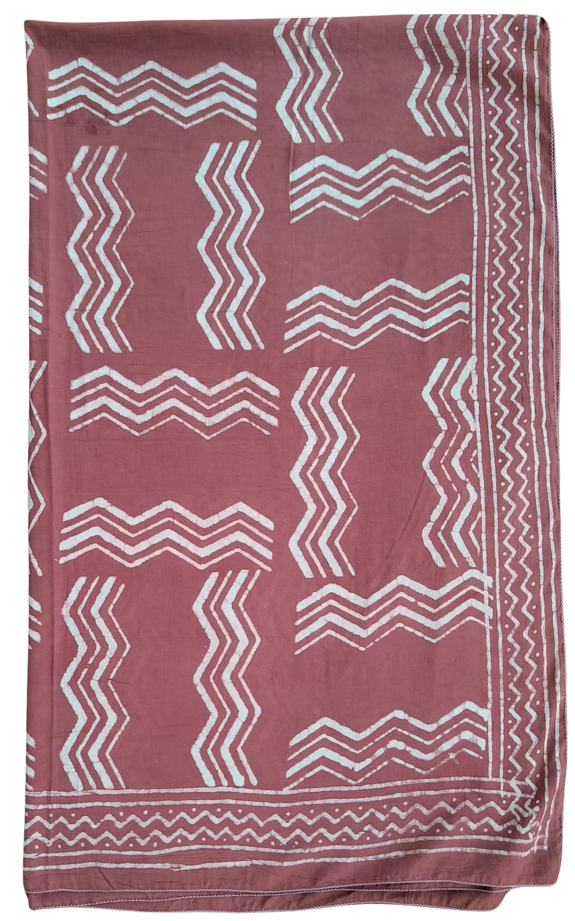 Handcrafted Pink Cotton Saree