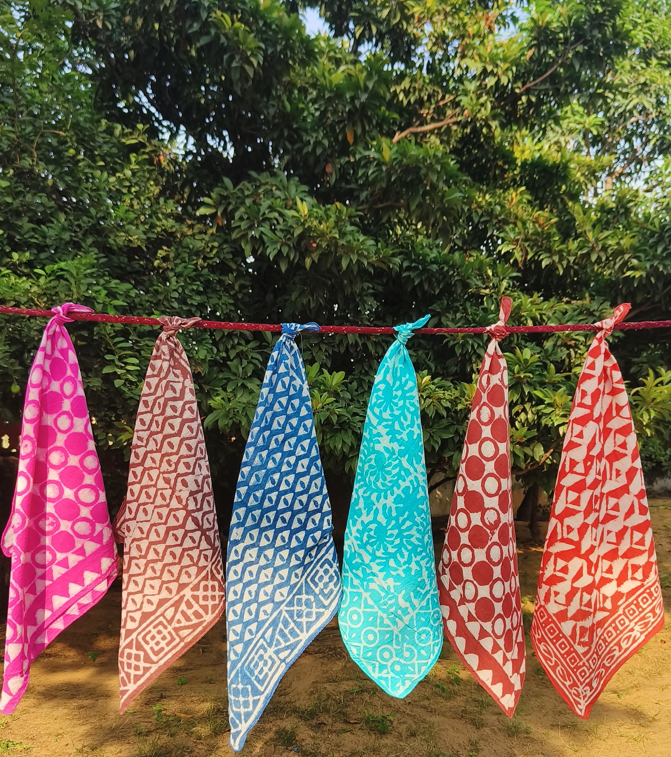 Handmade Indigo Dyed Scarf