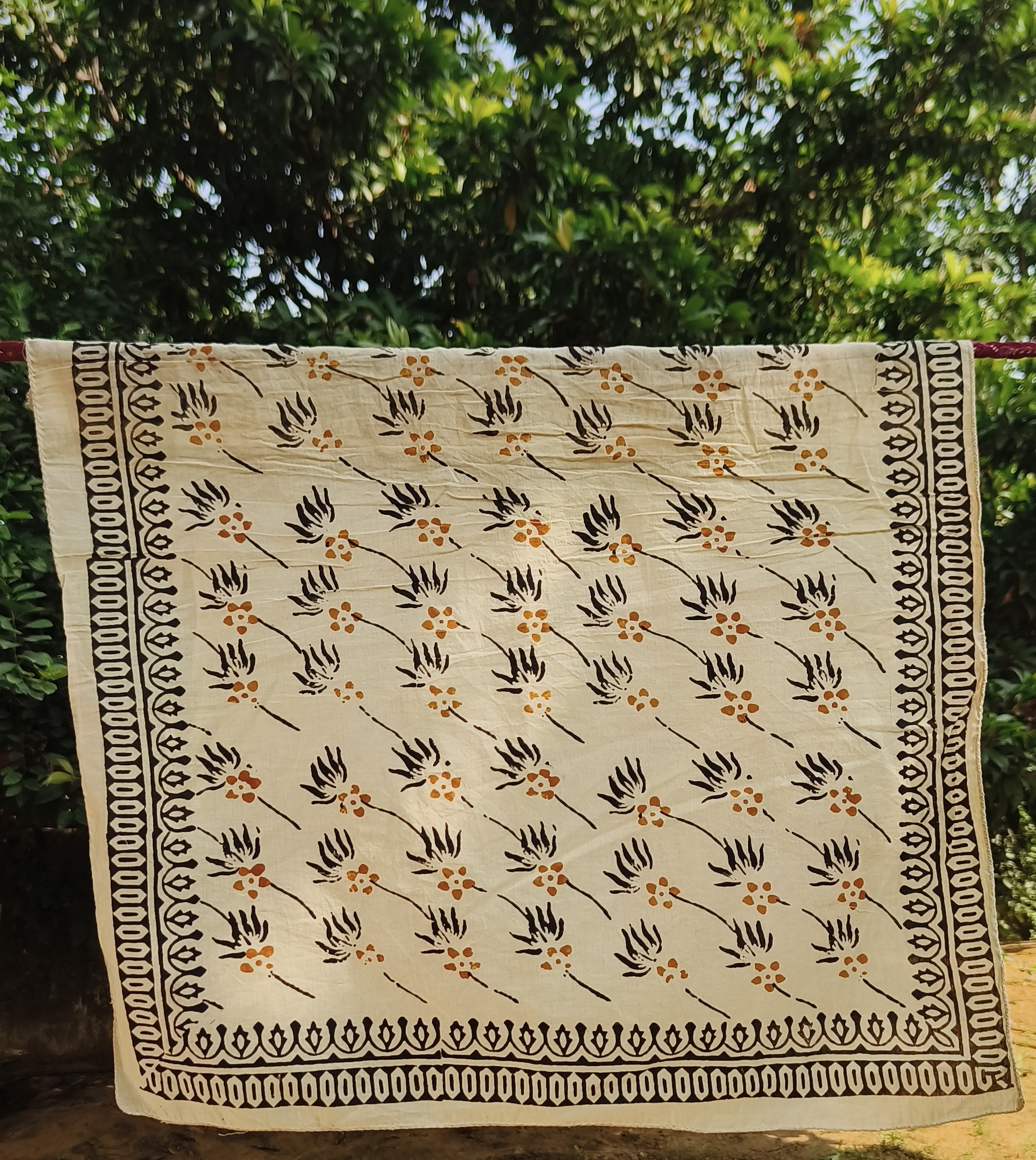 Handmade Geometric Pattern Cotton Throw Blanket