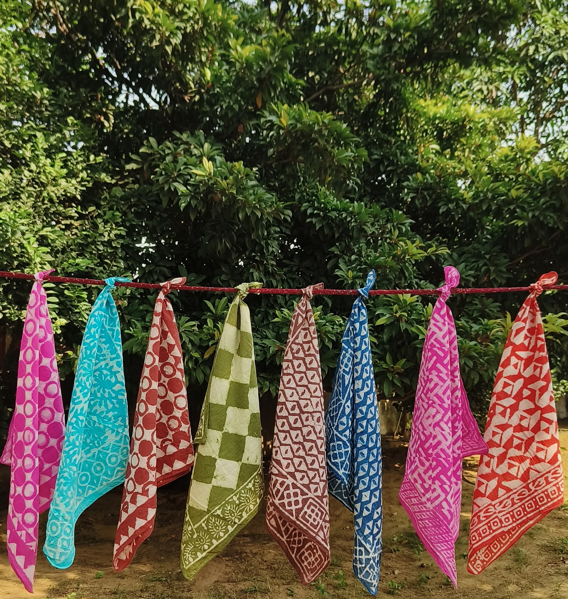 Handcrafted Indigo Dyed Scarf