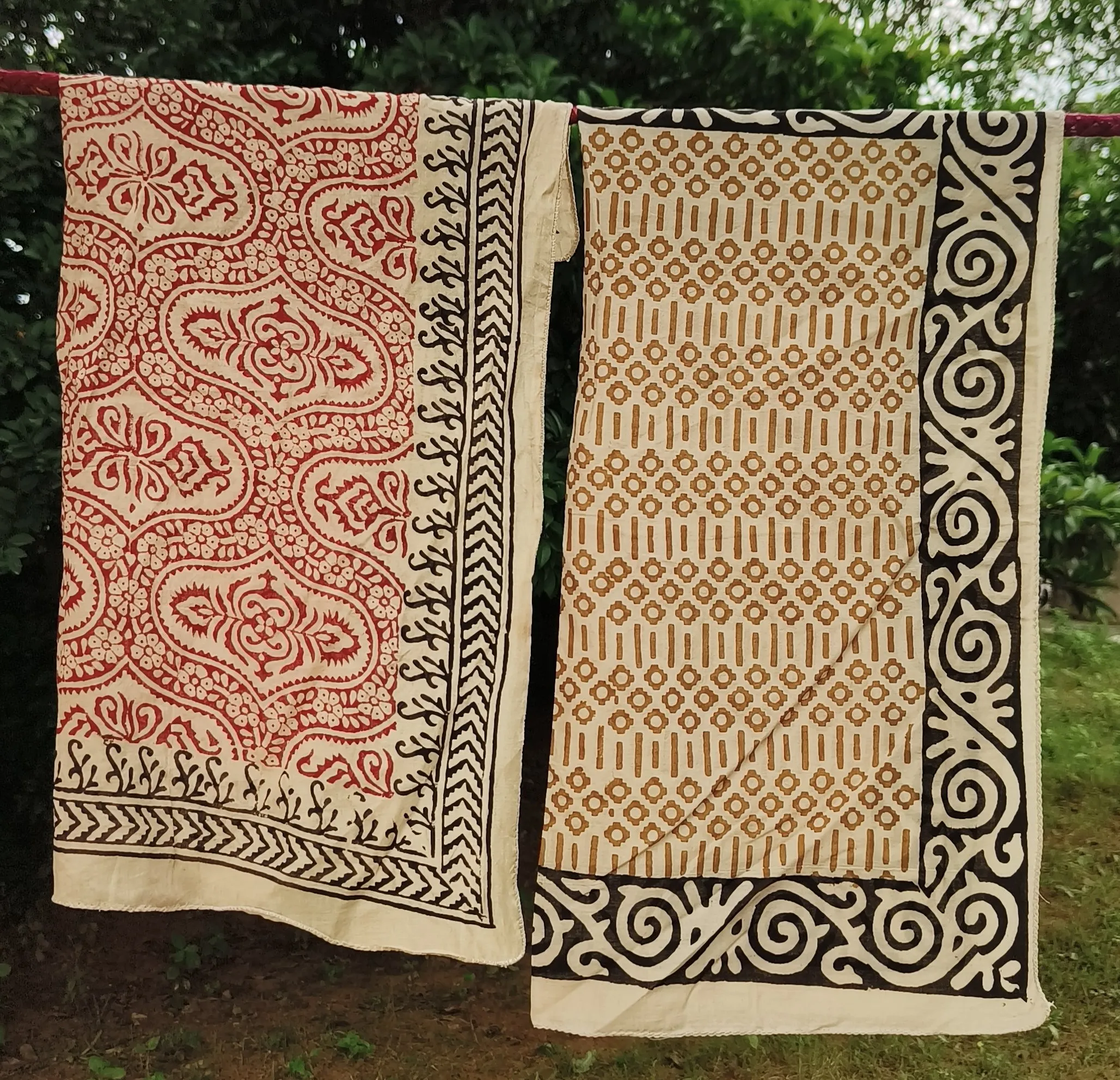 Handcrafted Block Printed Cotton Scarves