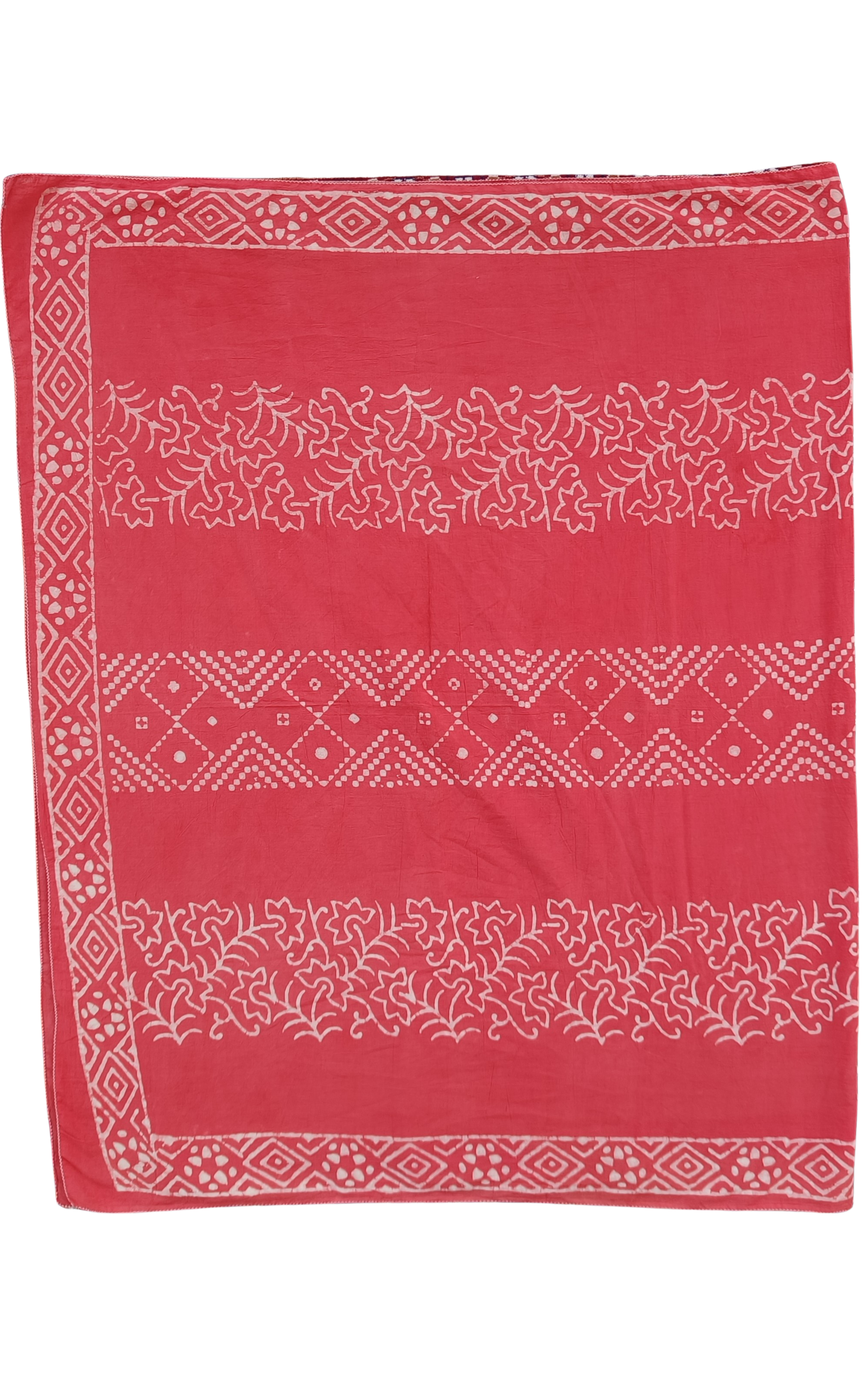 Red Printed Cotton Scarf