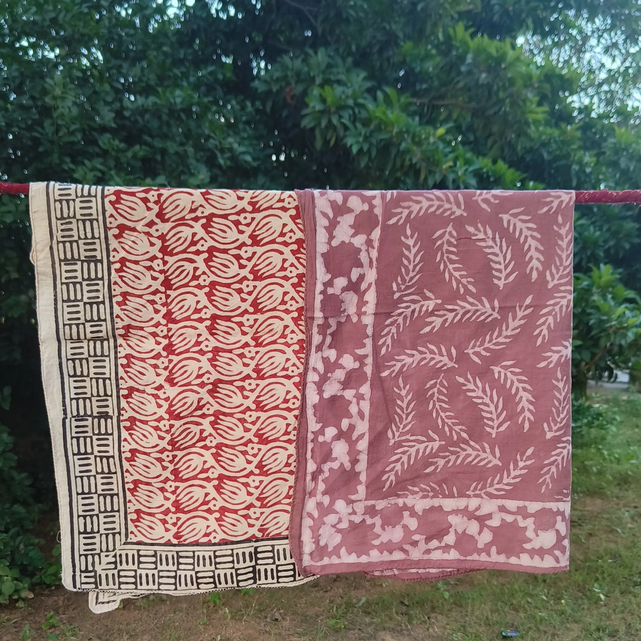 Handmade Block Print Cotton Scarves