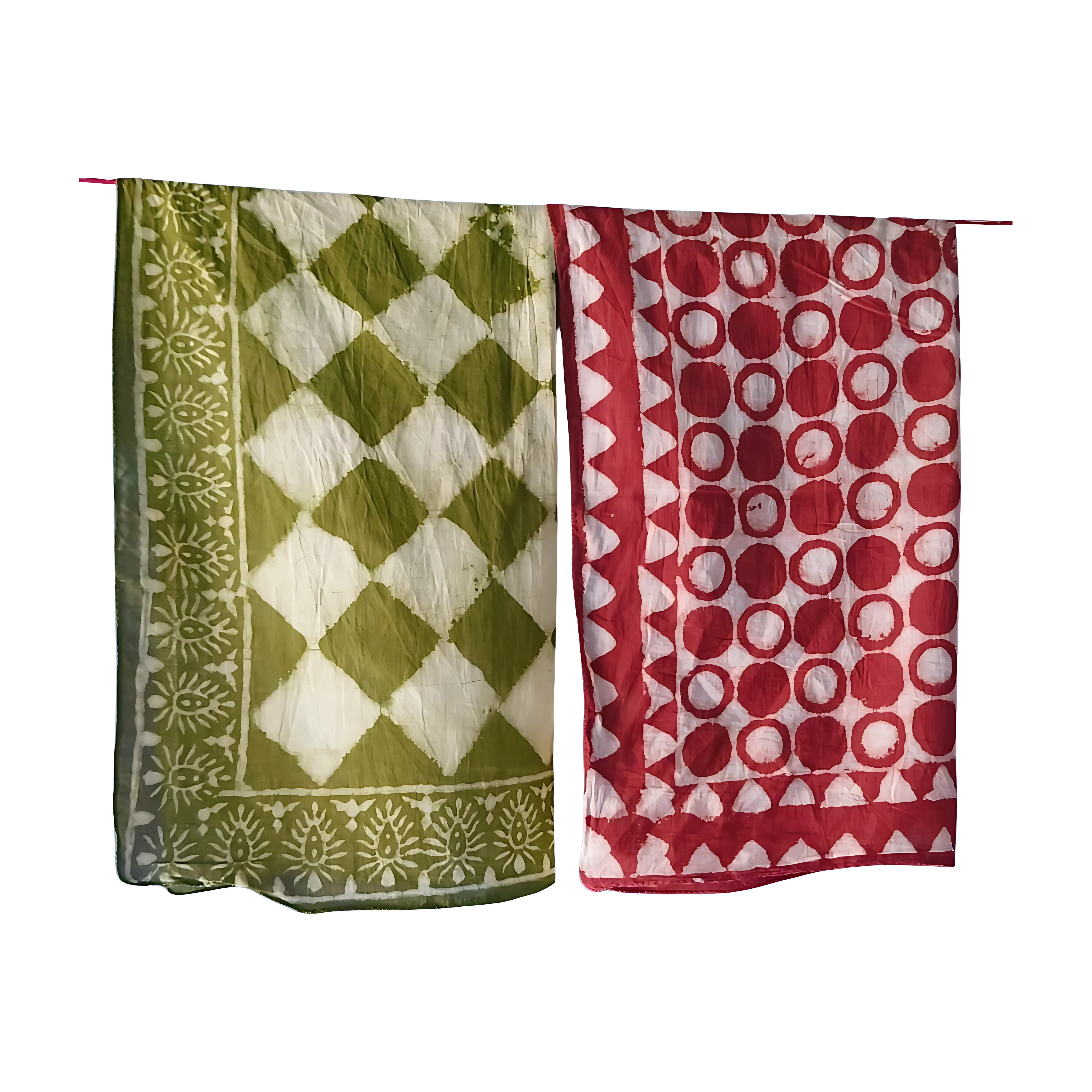 Premium Natural Dye Bandanas – Handmade 5-Pack Cotton Scarves