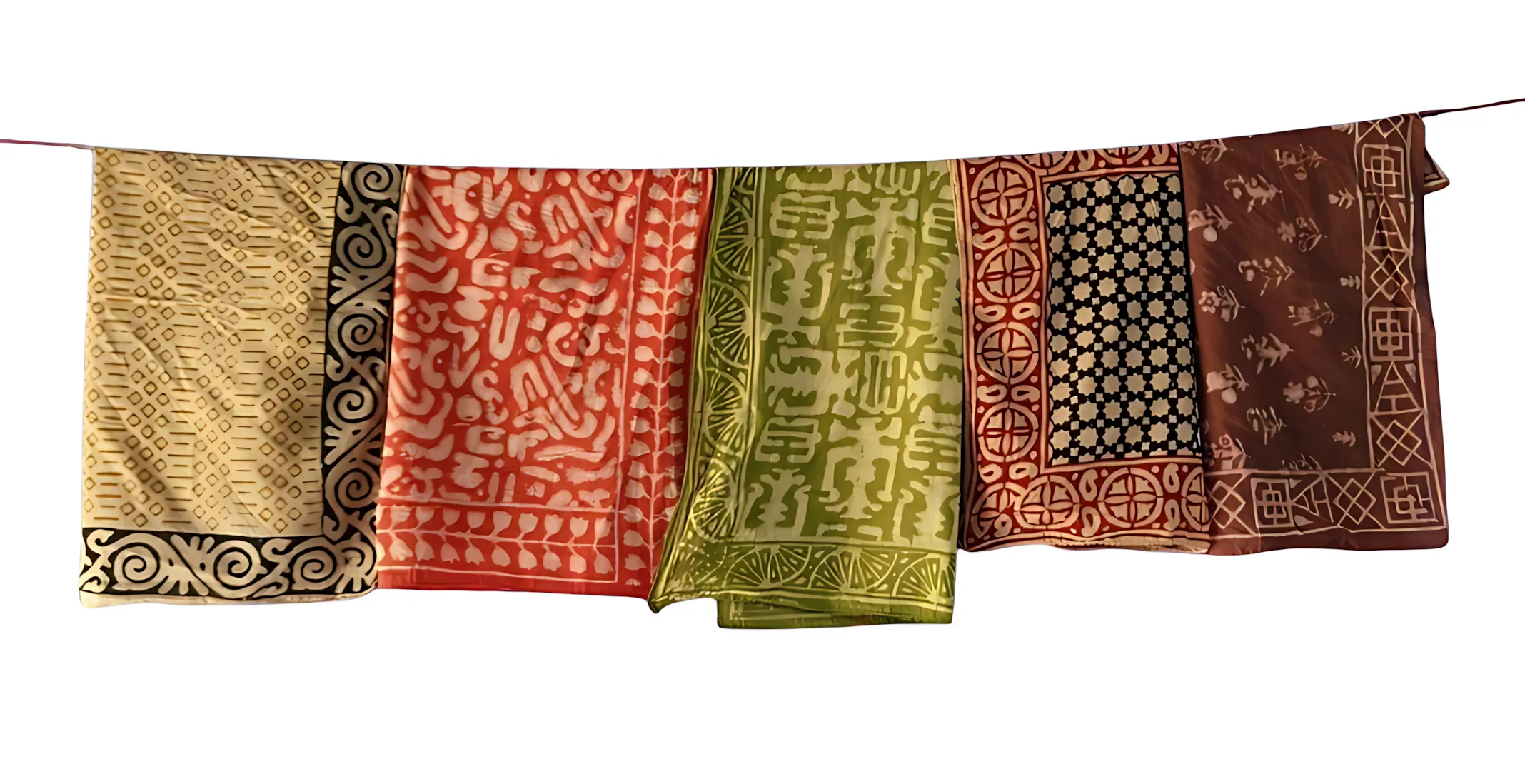 Premium Handcrafted Bandanas (Set of 5) – Organic Dye Cotton Prints