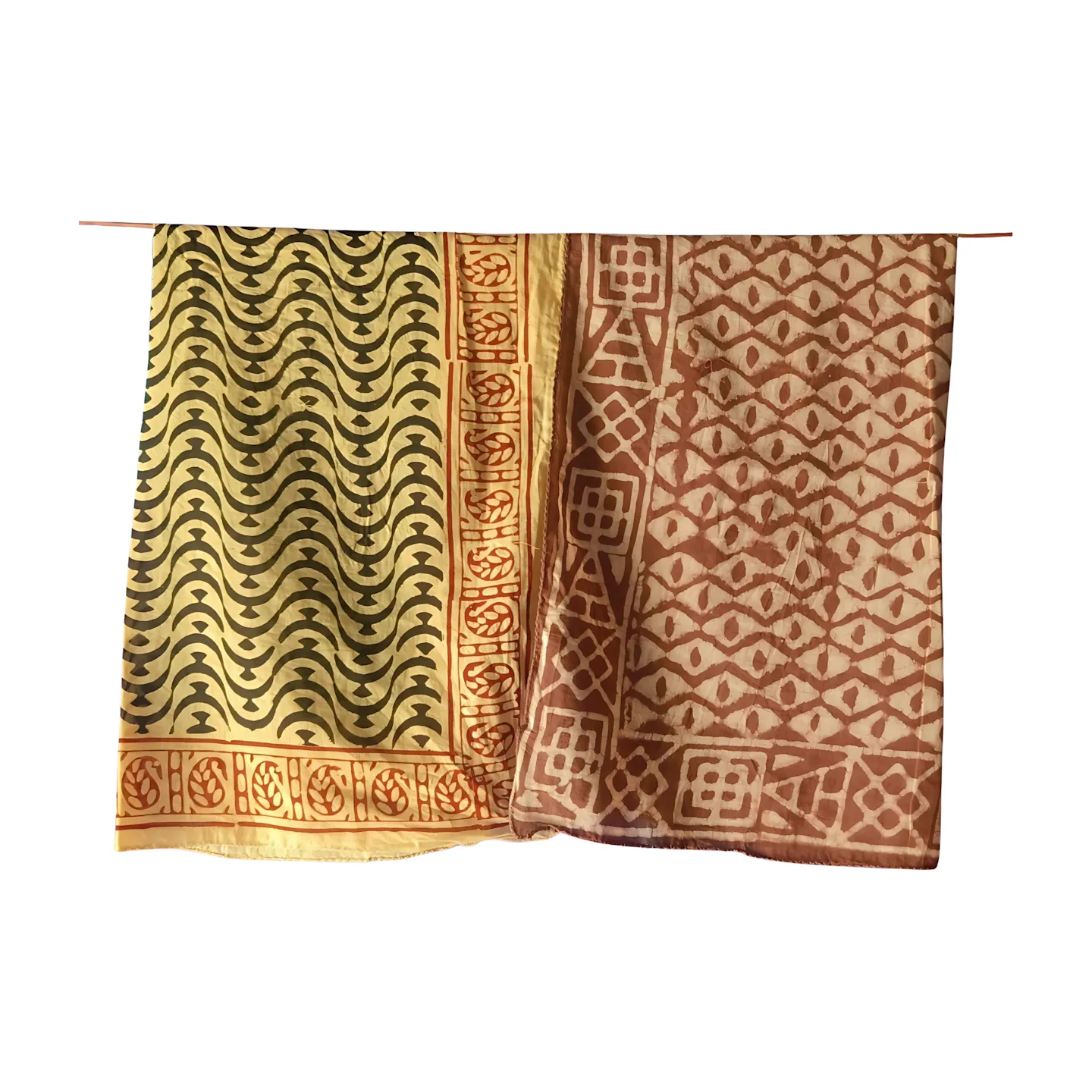 5-Piece Bandana Pack – Organic Cotton Block Print Scarf Set