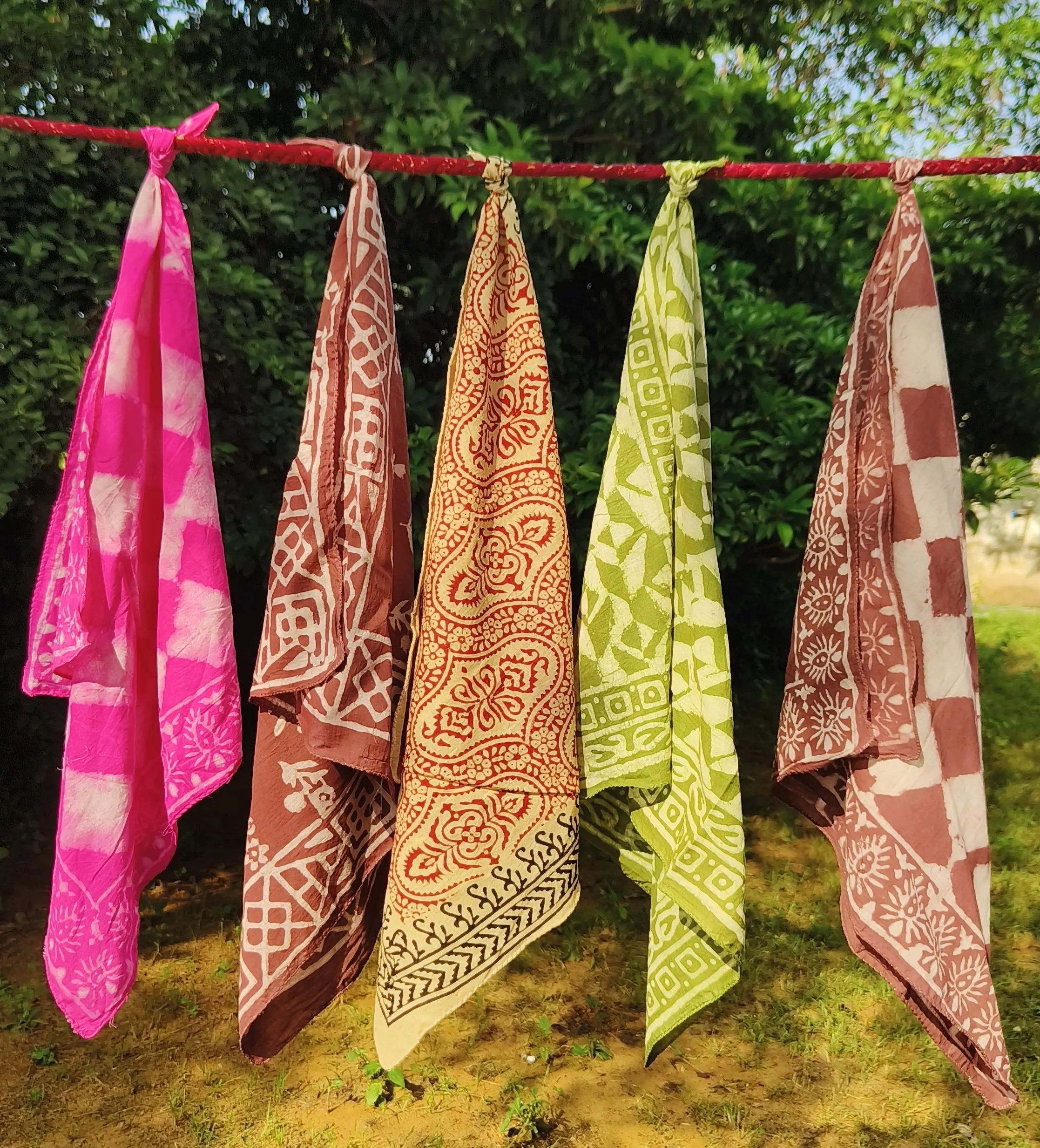 Handcrafted Bandhani Scarves