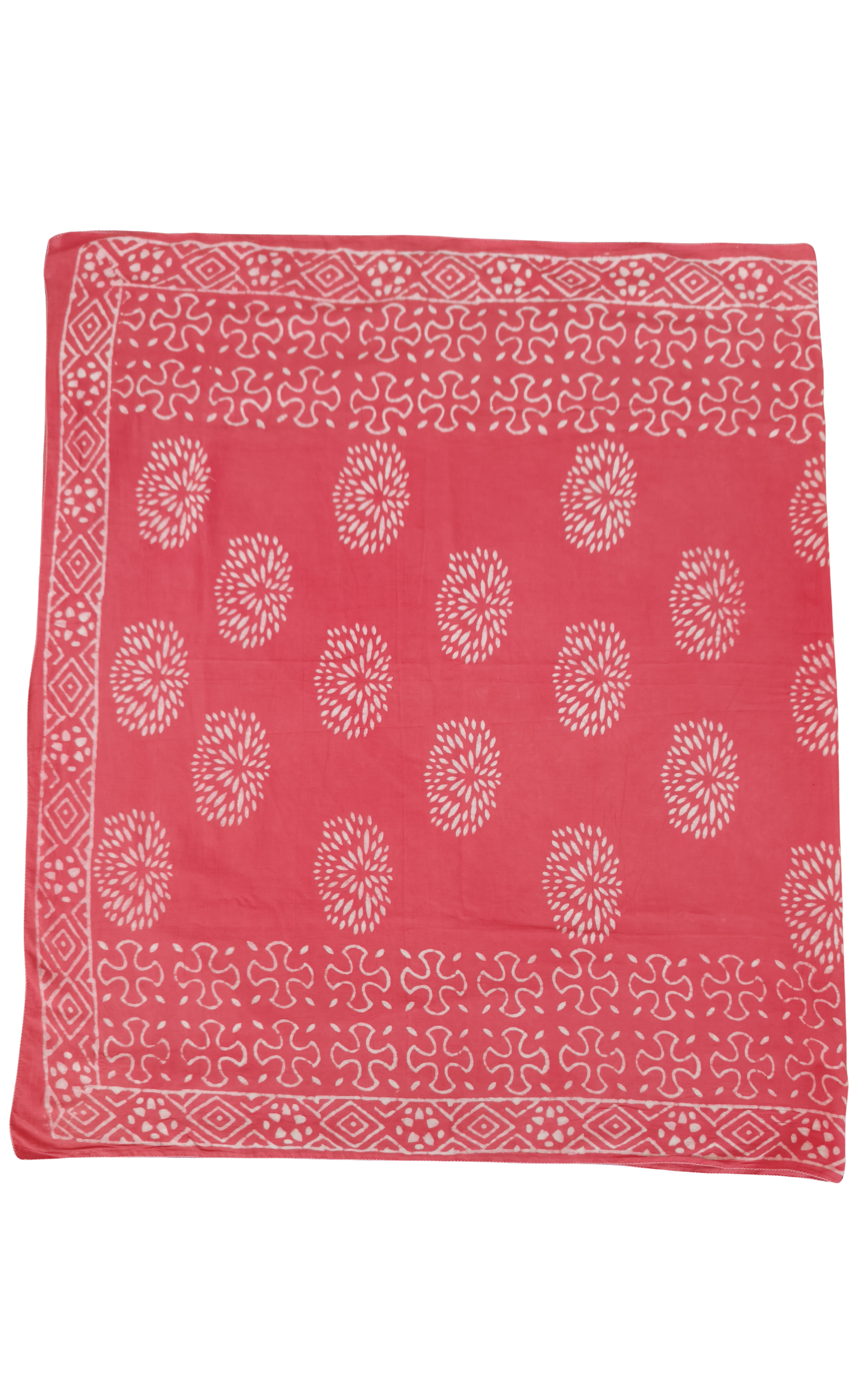 Handcrafted Red Printed Shawl