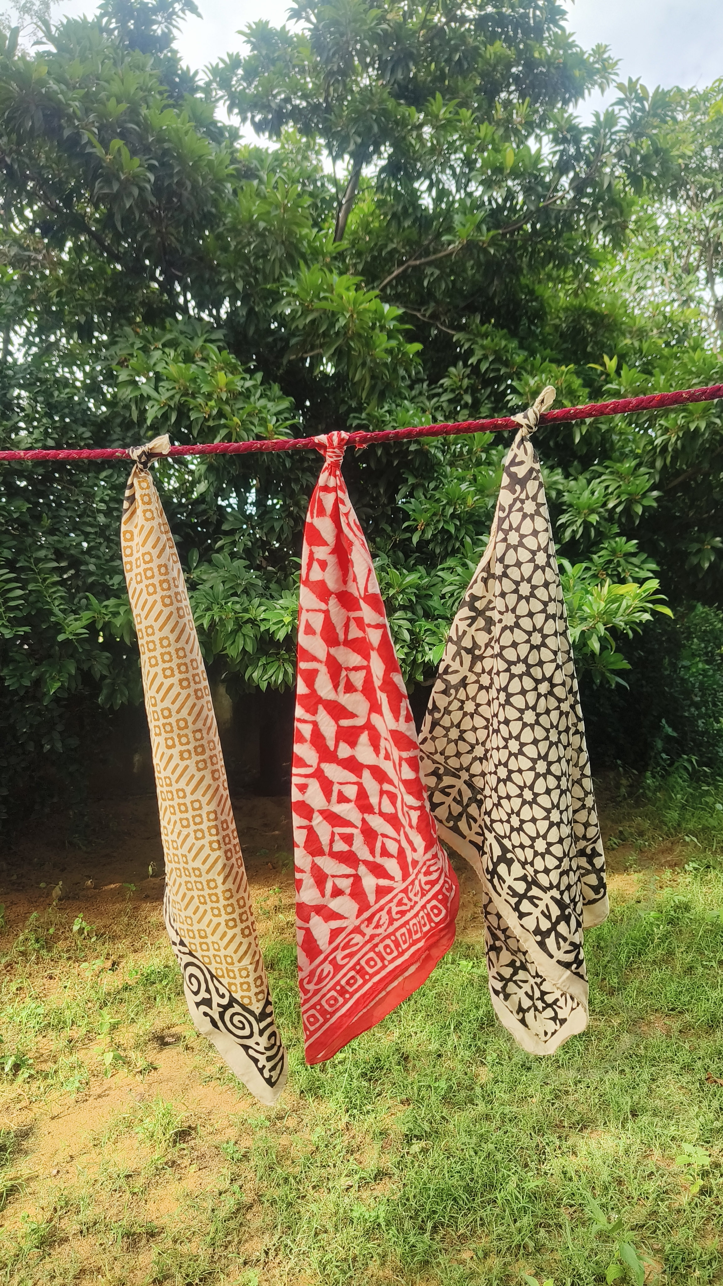 Handmade Printed Cotton Scarves