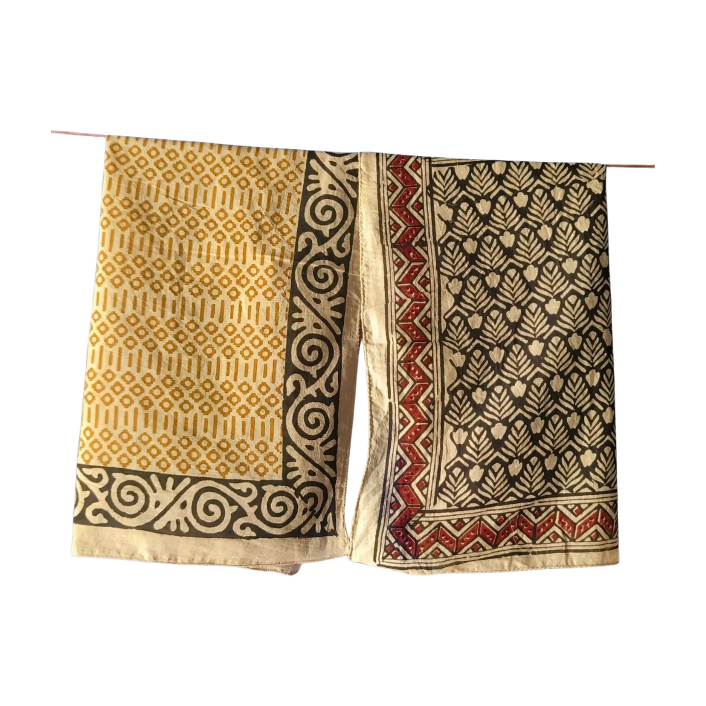 Eco-Dye Bandana Bundle – Pack of 5 Handcrafted Block Print Scarves