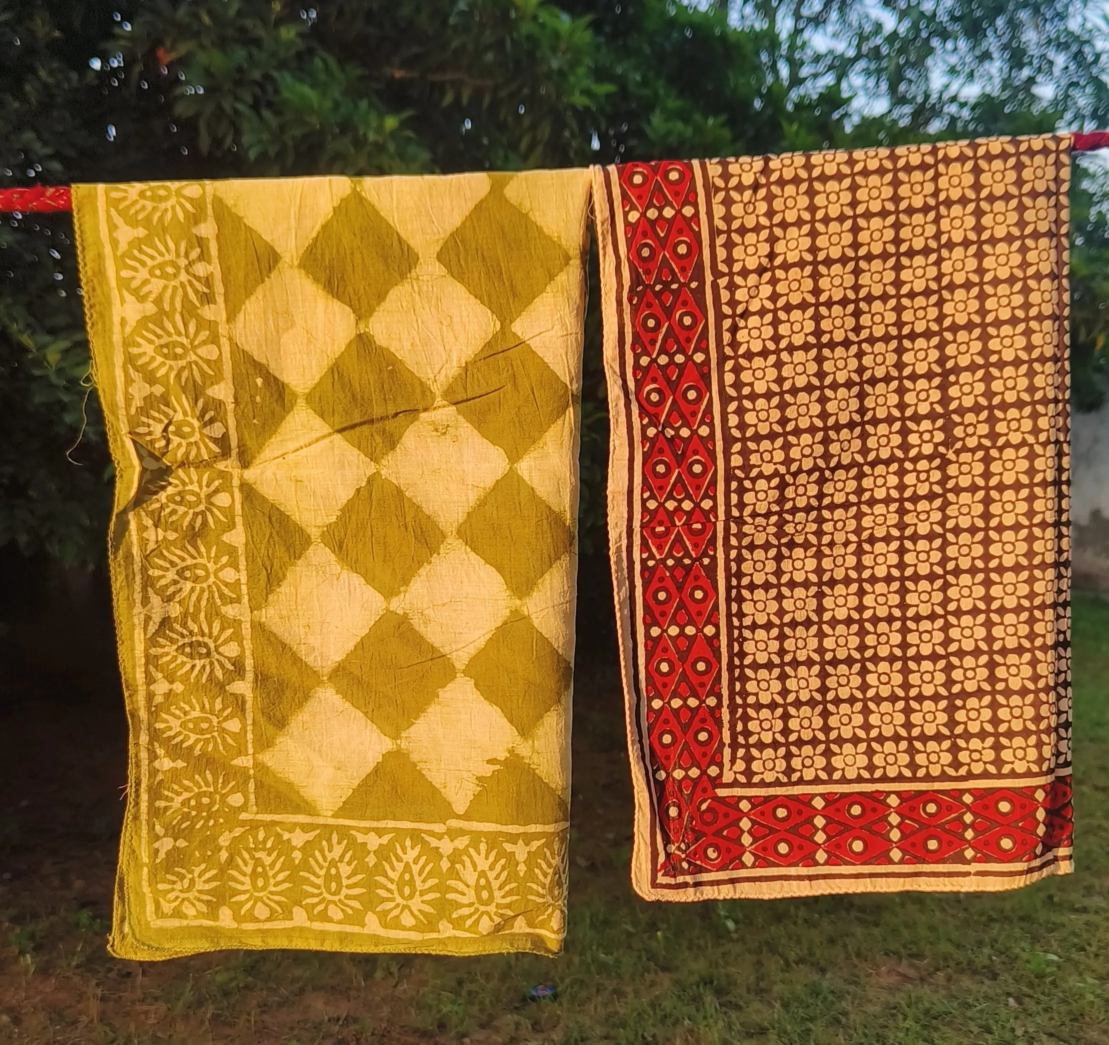 Handmade Block Print Cotton Scarves