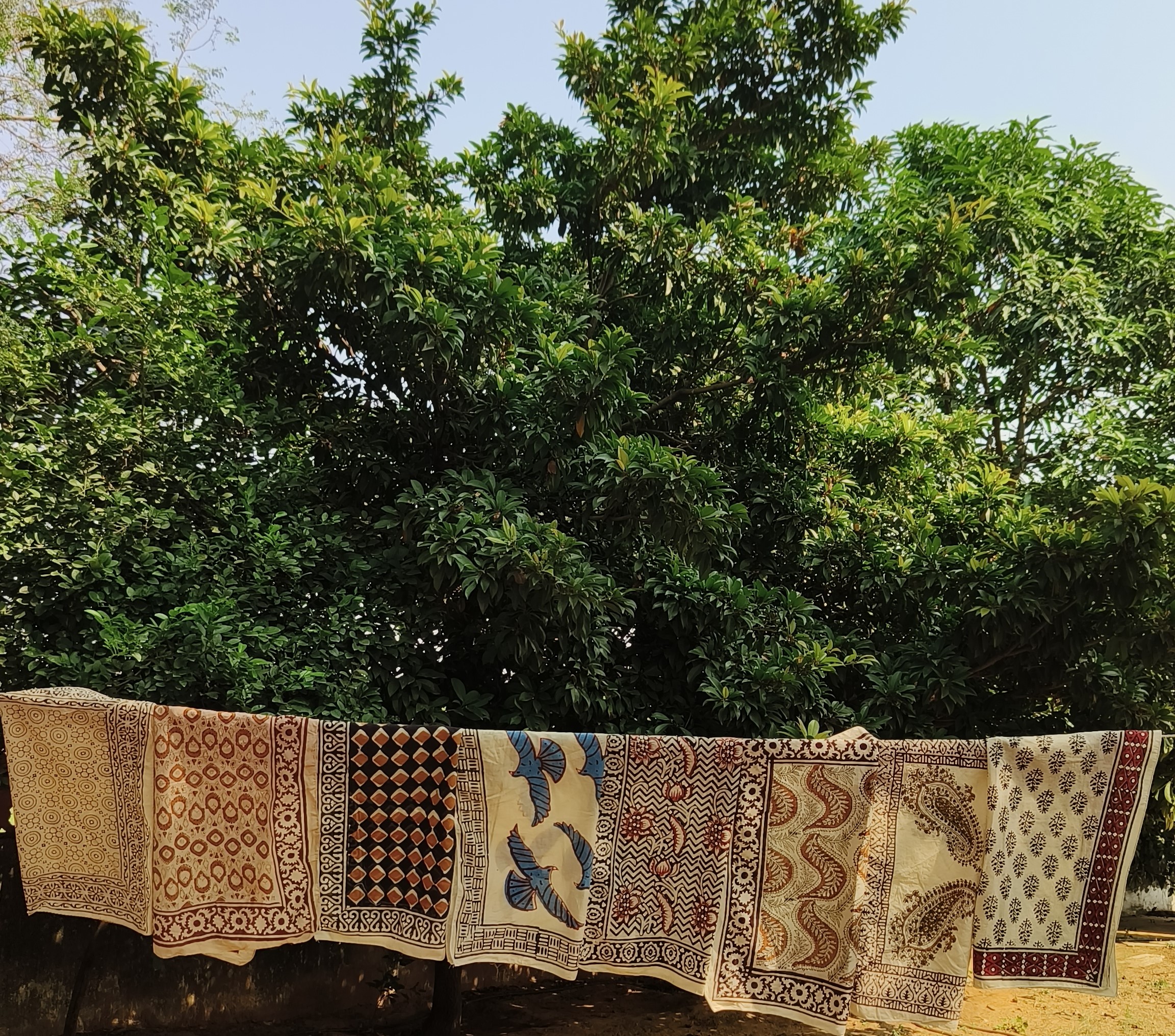 Handmade Block Printed Cotton Tablecloth