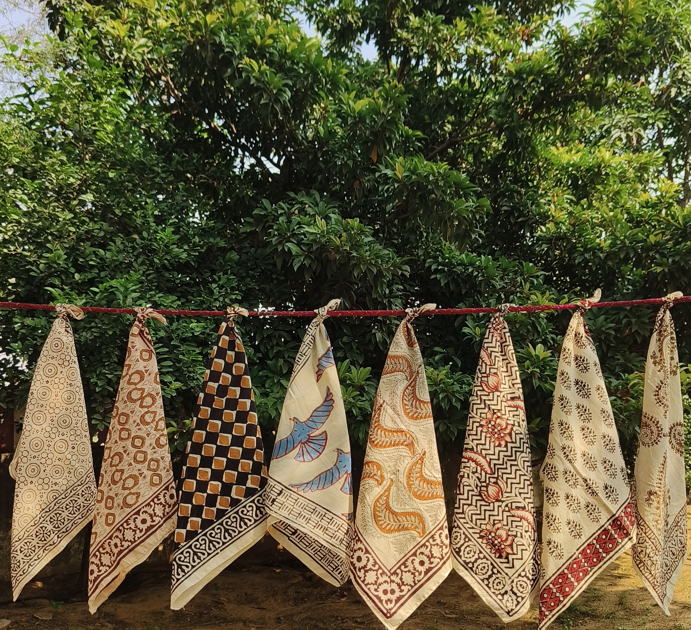 Handmade Block Printed Cotton Tablecloth