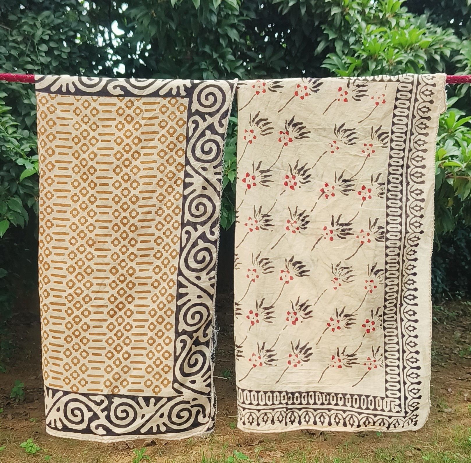 Handmade Printed Cotton Scarves