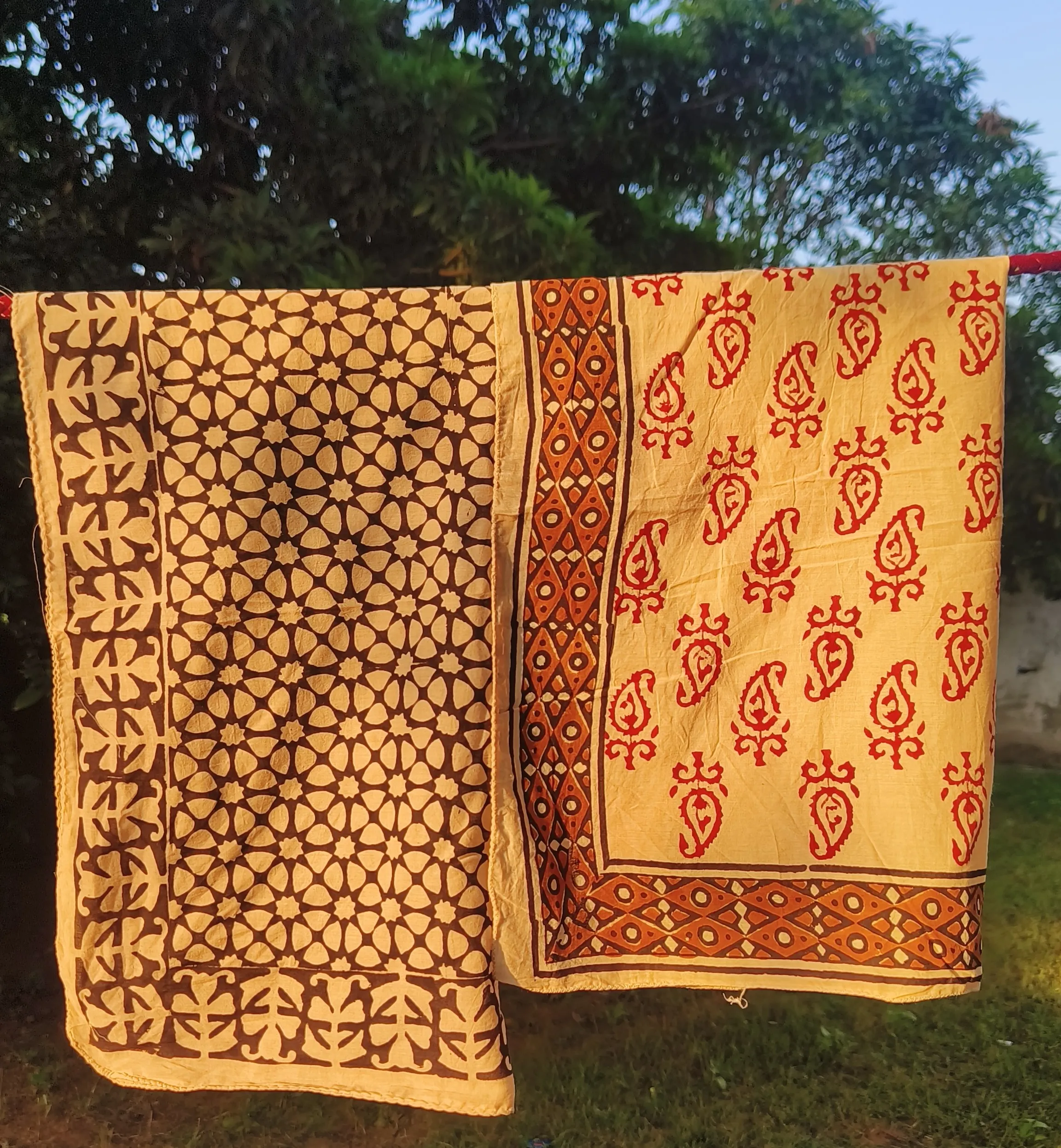Handblock Printed Cotton Dupattas