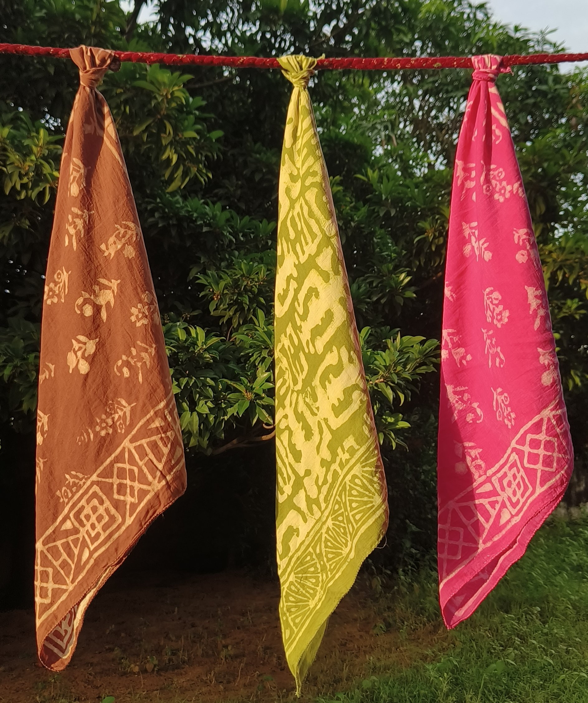 Hand-dyed Cotton Scarves