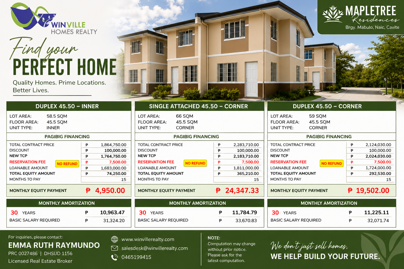 Duplex & Single Attached