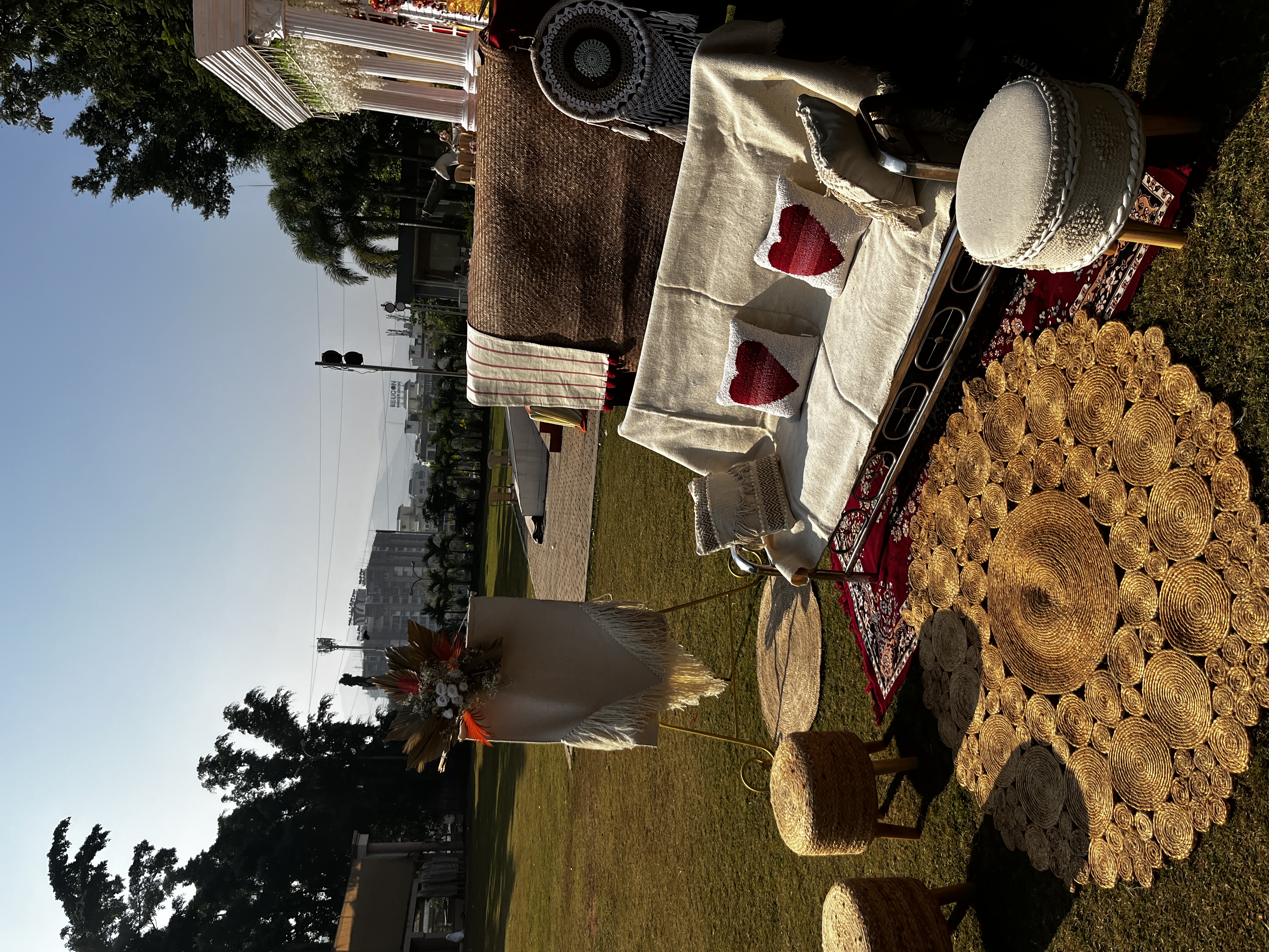 Bohemian Style Outdoor Picnic Setup