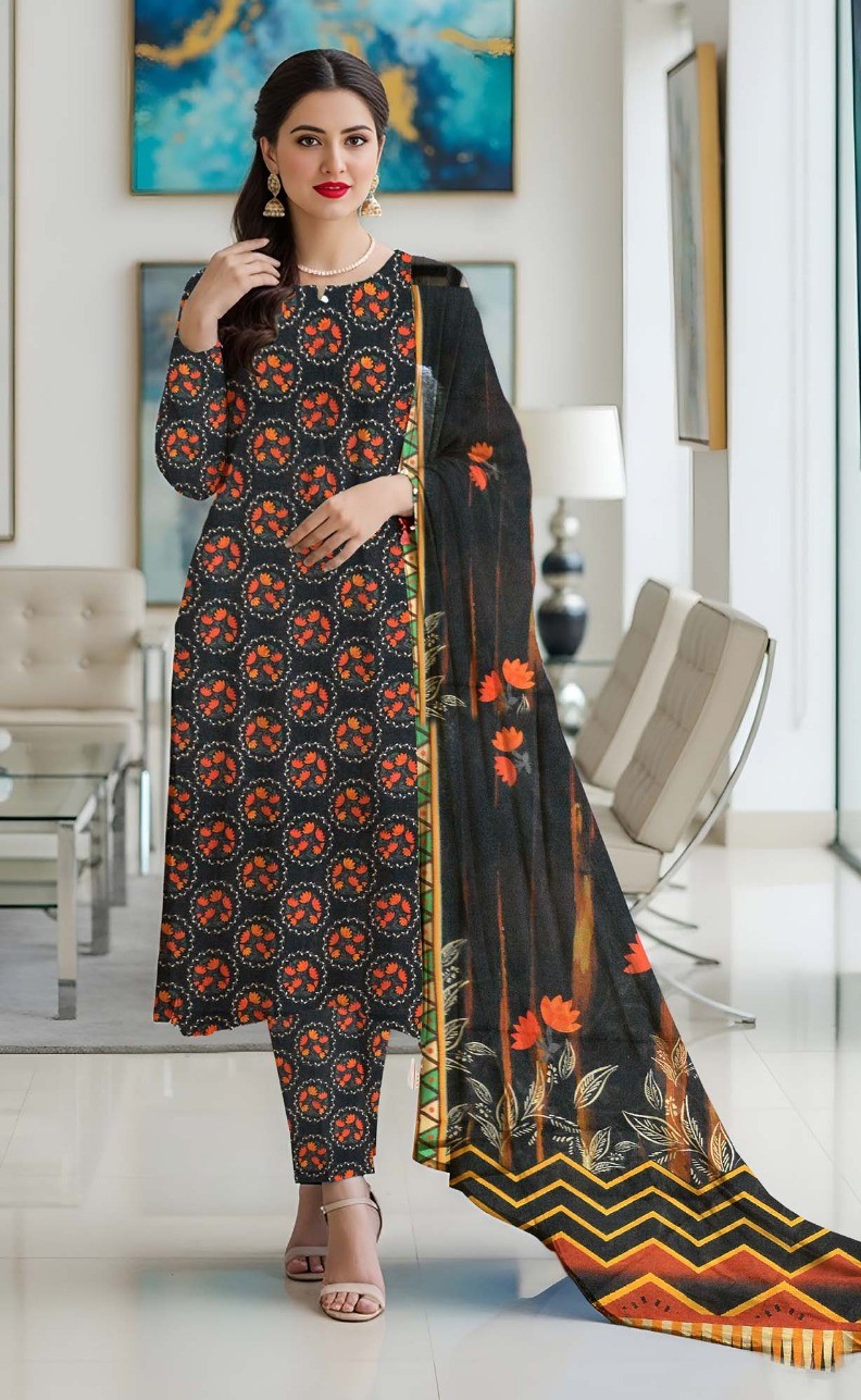 Lawn Bana Dora 3Pc All Over Suit,