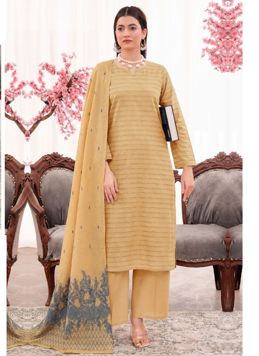 Fancy Lawn, Bana Dora Shirt, plane trouser and Jacquard dupatta.