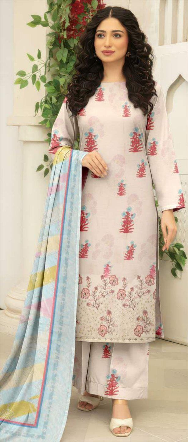 Digital Fancy lawn, Daman Embroidery Shirt, Printed Voil Dupatta,