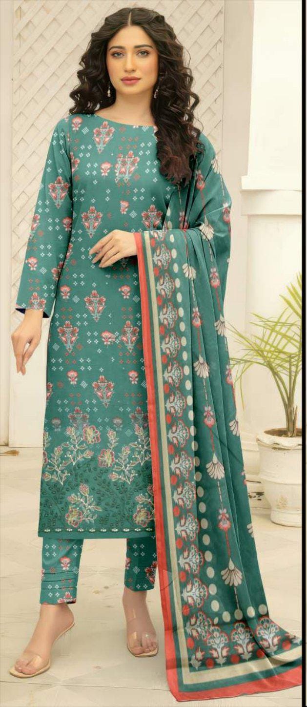 Digital Fancy lawn, Daman Embroidery Shirt, Printed Voil Dupatta,