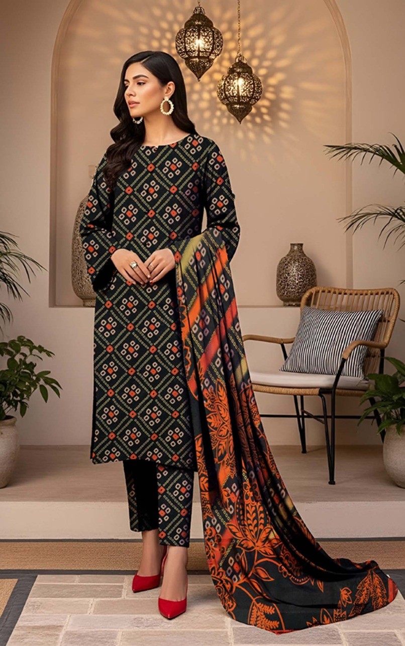 Lawn Bana Dora 3Pc All Over Suit,