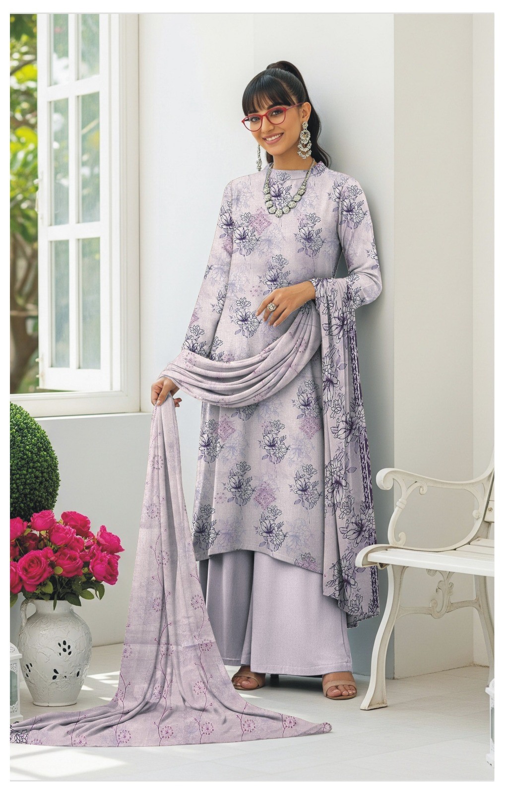 3 Pc Sequence Embroidered suit