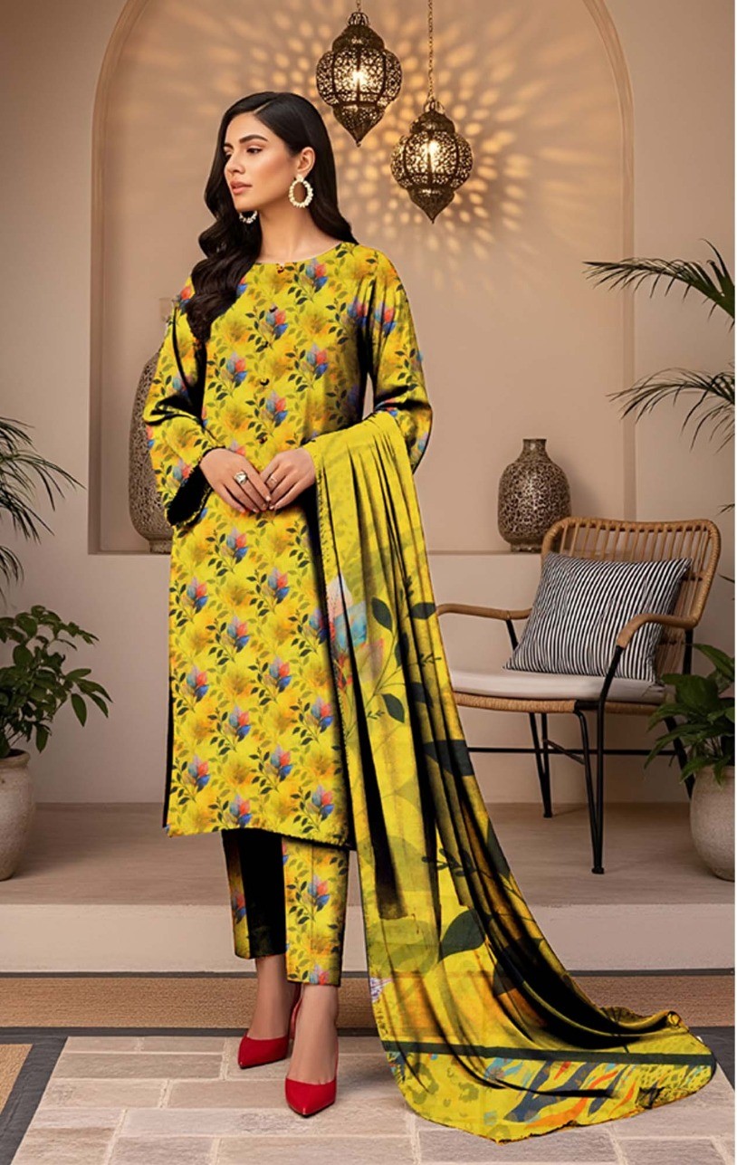 Lawn Bana Dora 3Pc All Over Suit,