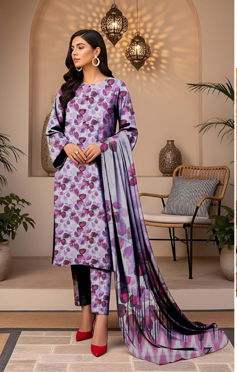 Lawn Bana Dora 3Pc All Over Suit,