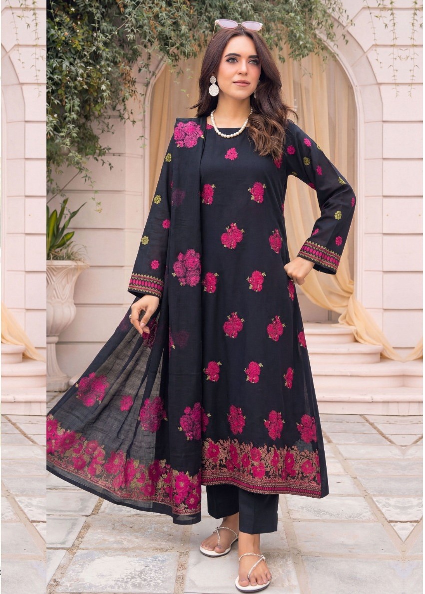 Premium Dyed Jacquard Shirt3.0Mtr, Premium Dyed Jacquard Dupatta2.5Mtr, Premium Dyed Cambric Trouser2.5Mtr