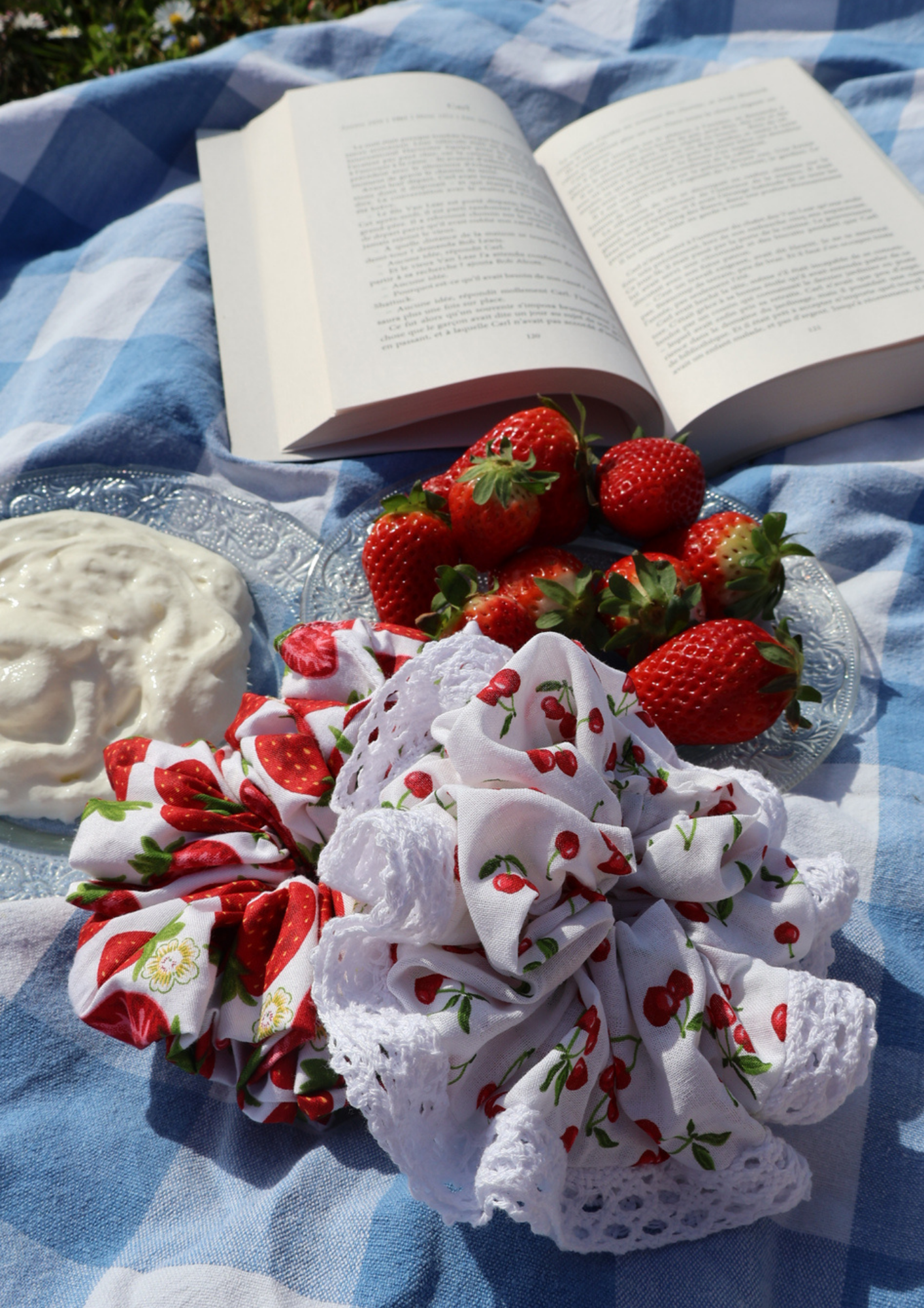 Scrunchie MAYA (cerises)